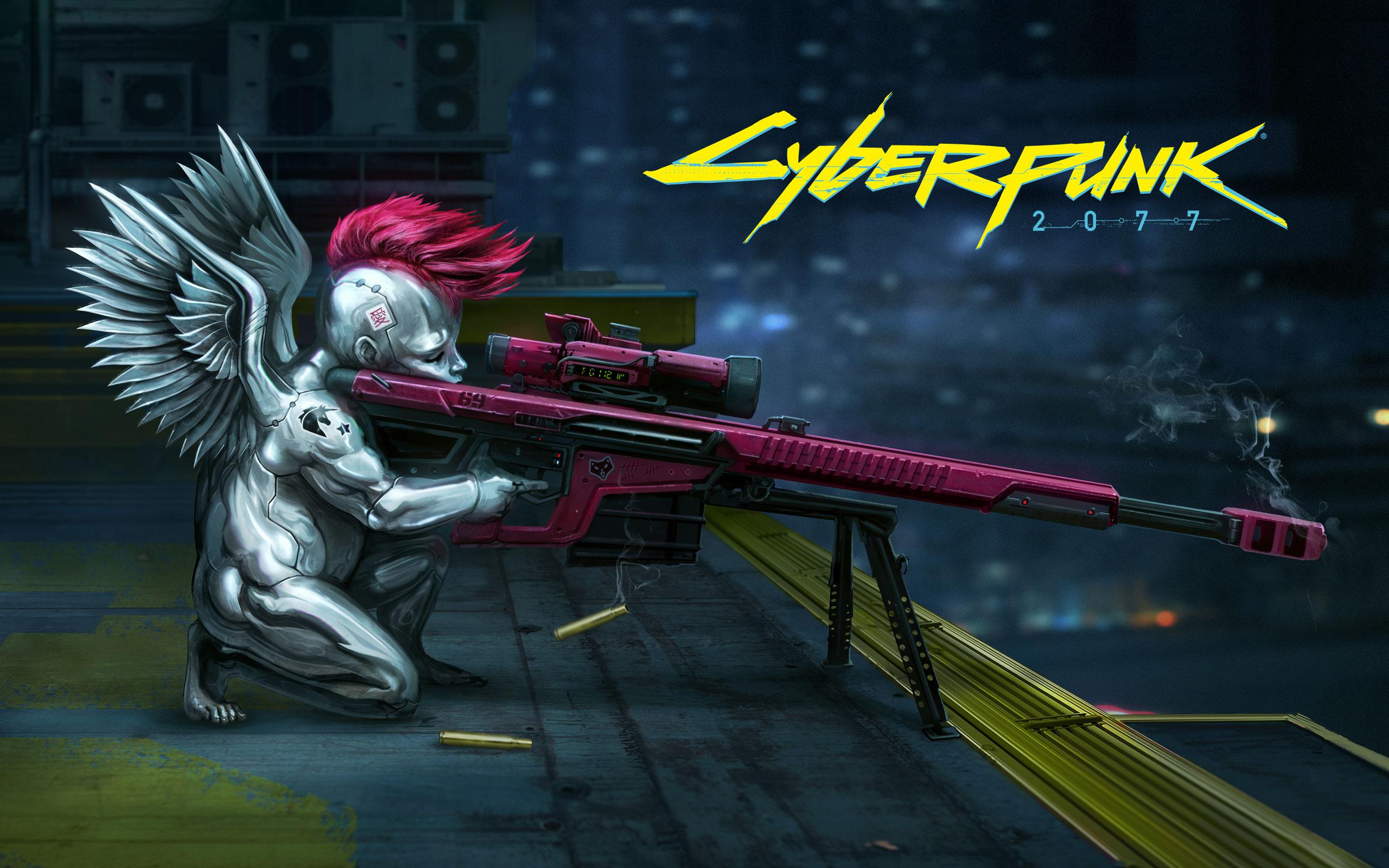 Angel Cyberpunk 2077 Sniper Weapon 2560x1600