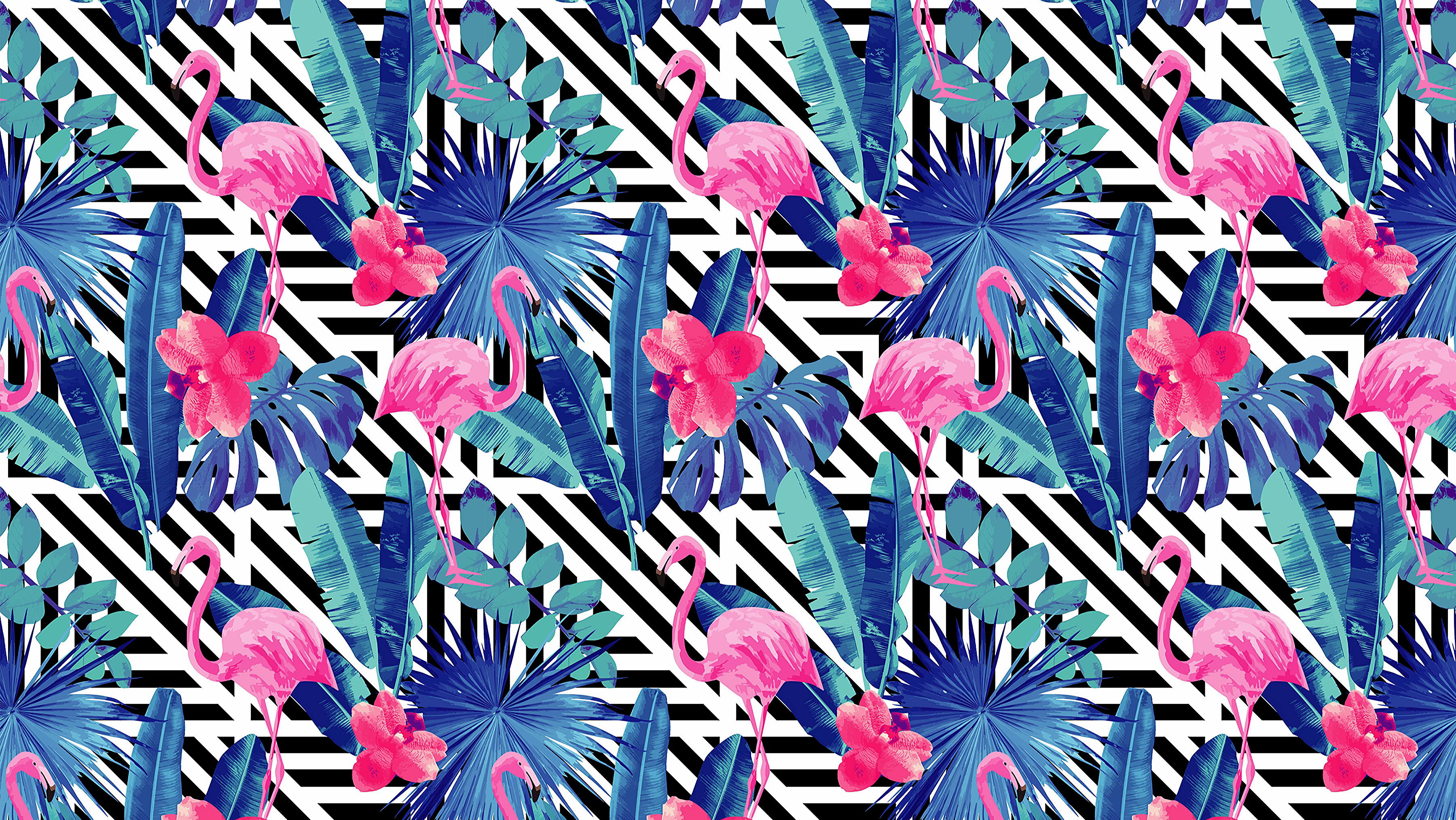 Flamingo Pattern Pink Trippy 3600x2026