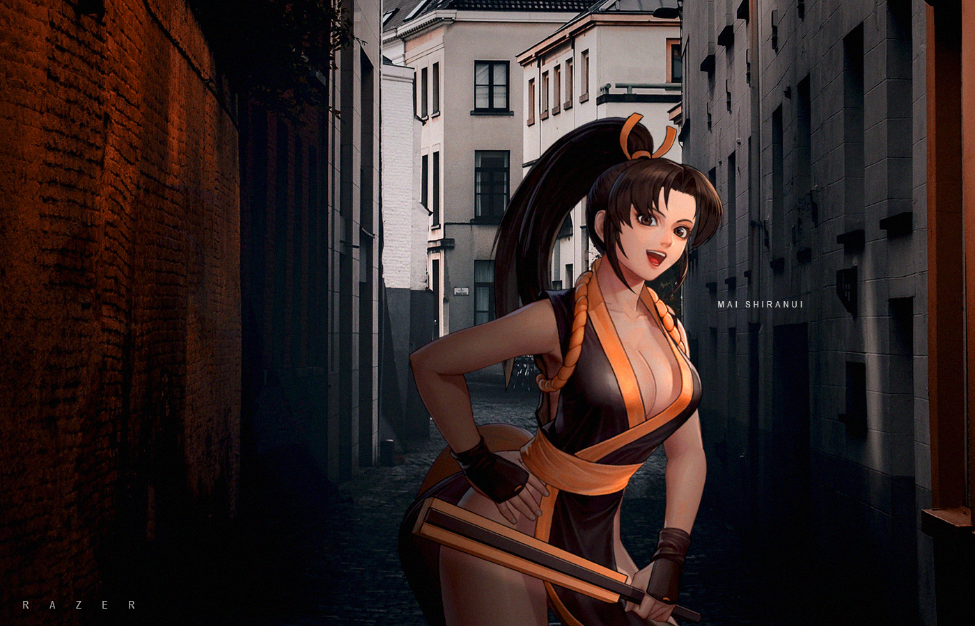 King Of Fighters Mai Shiranui Anime Girls Picture In Picture 1400x900