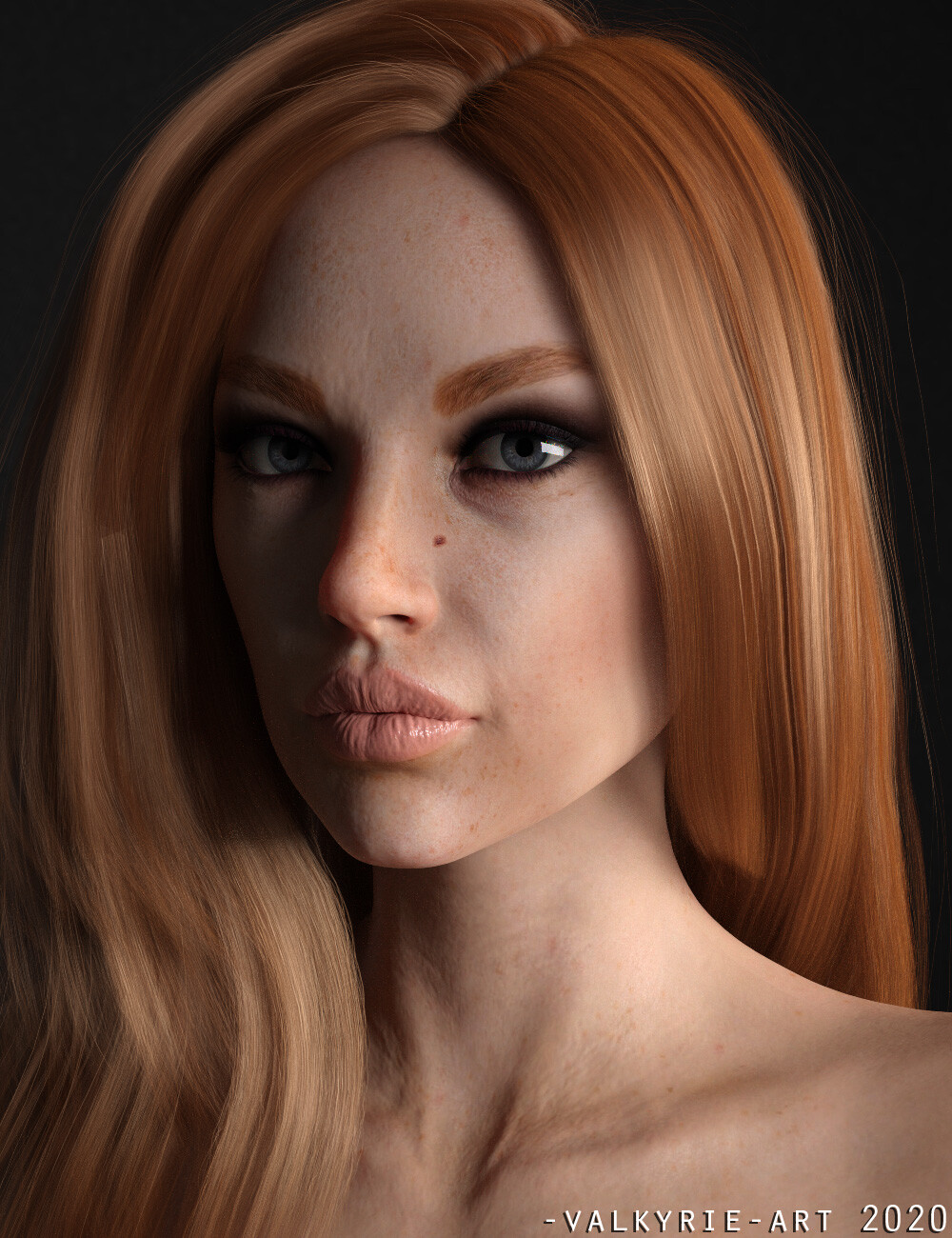 3D Render CGi Face Portrait Women ArtStation 1000x1300