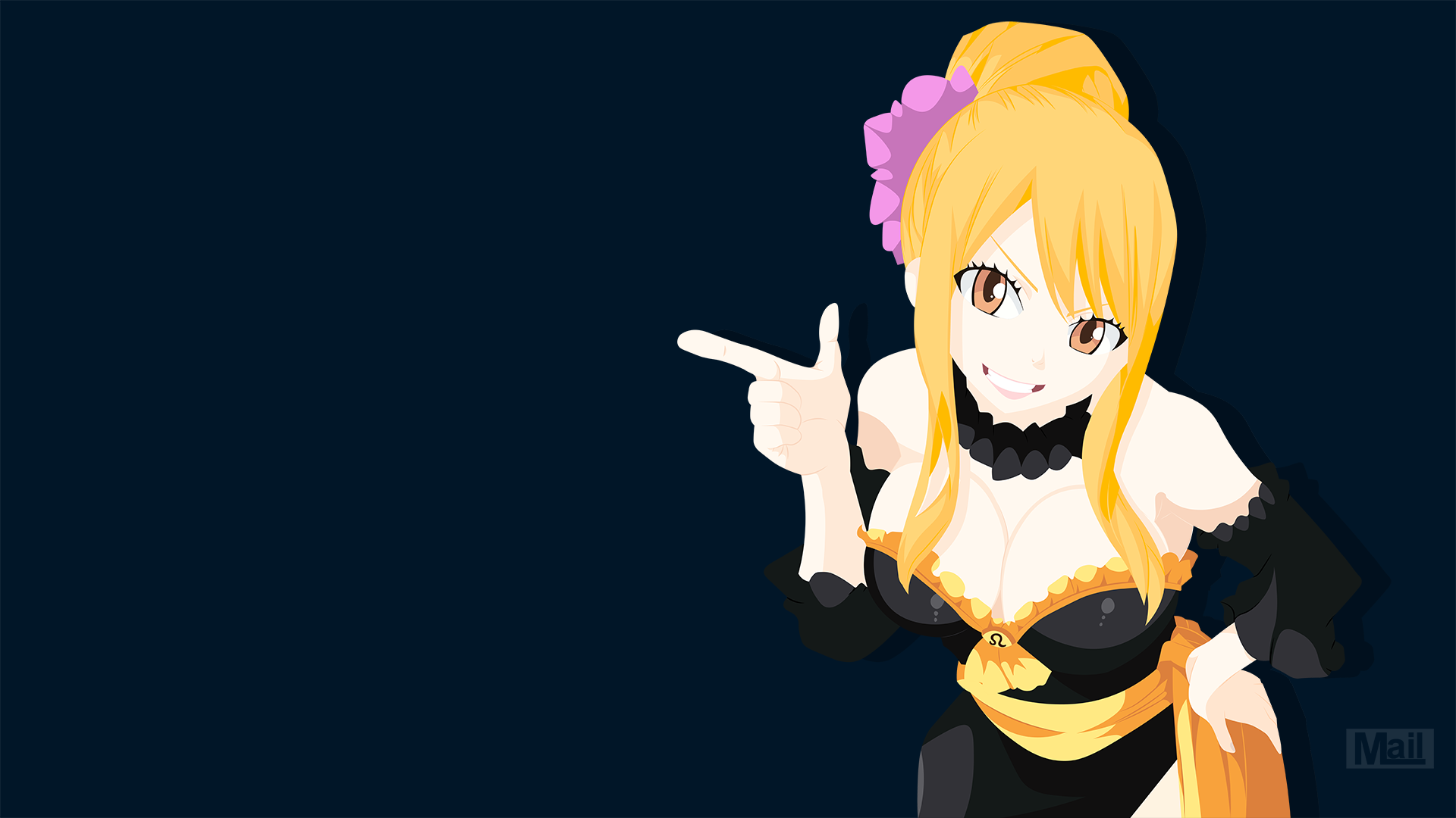 Fairy Tail Lucy Heartfilia Minimalist Vector 1920x1080