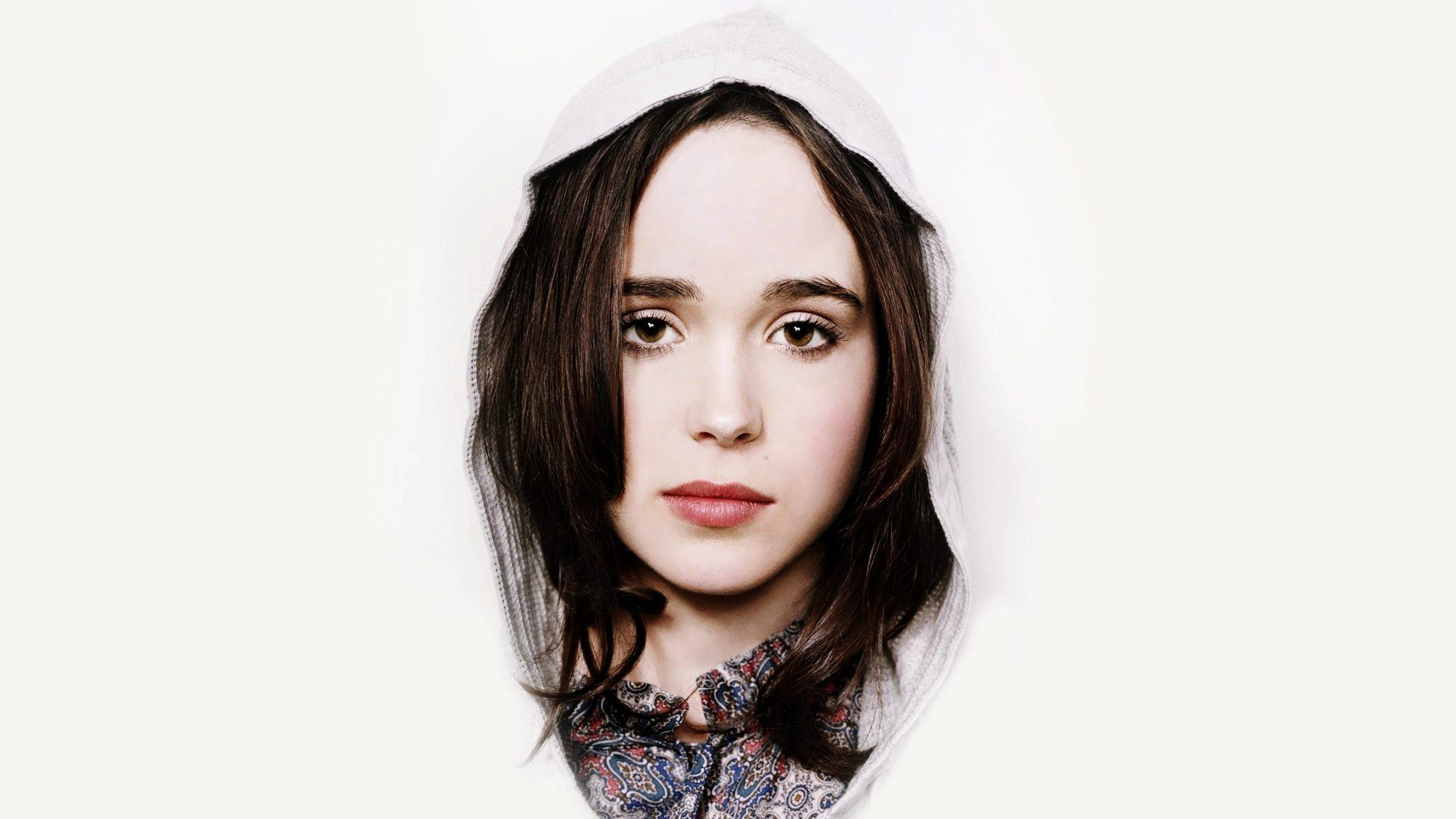 Actress Brown Eyes Ellen Page Face Girl Woman 1920x1080