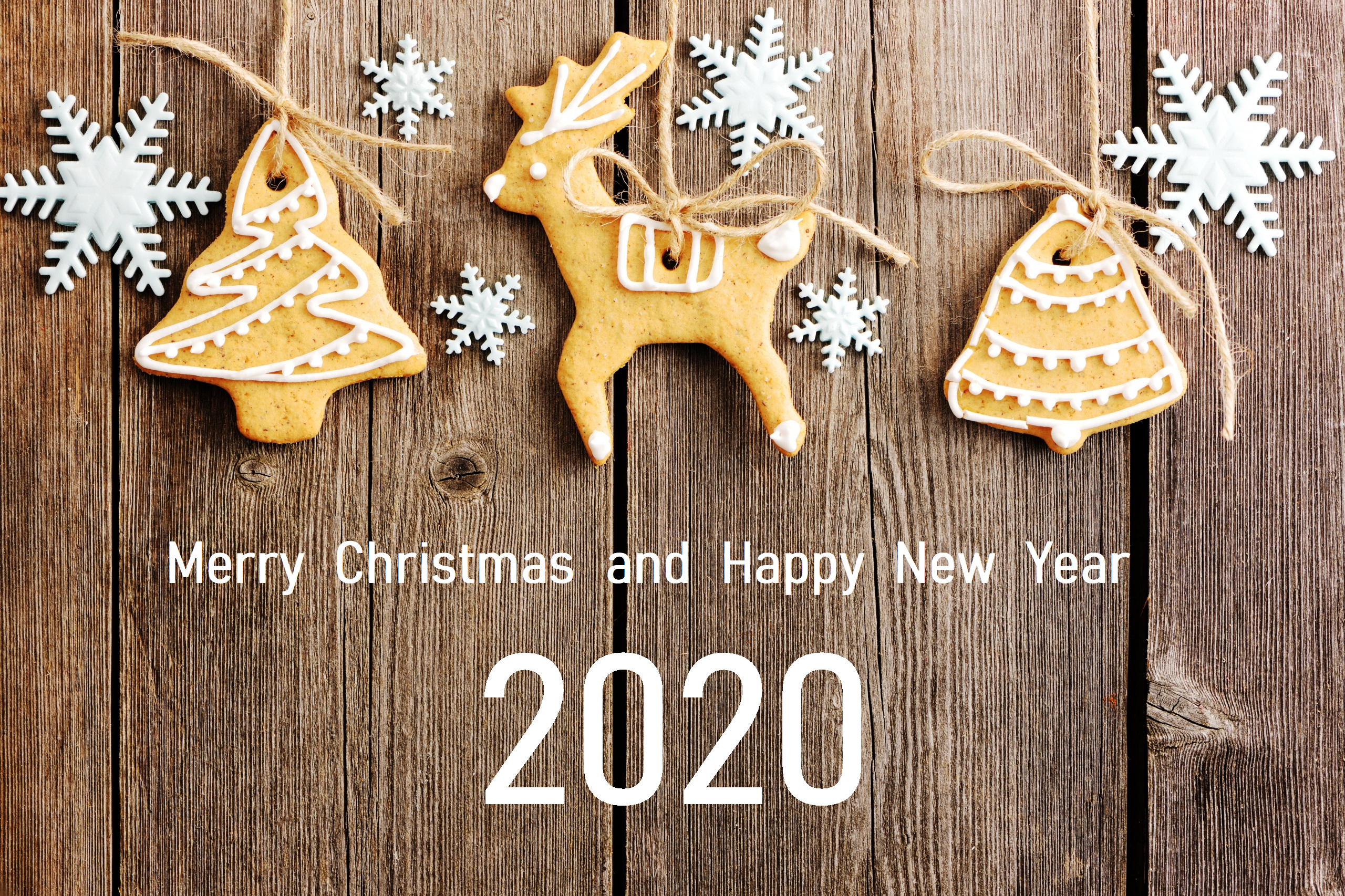 Cookie Happy New Year Merry Christmas New Year 2020 Wood 2560x1706