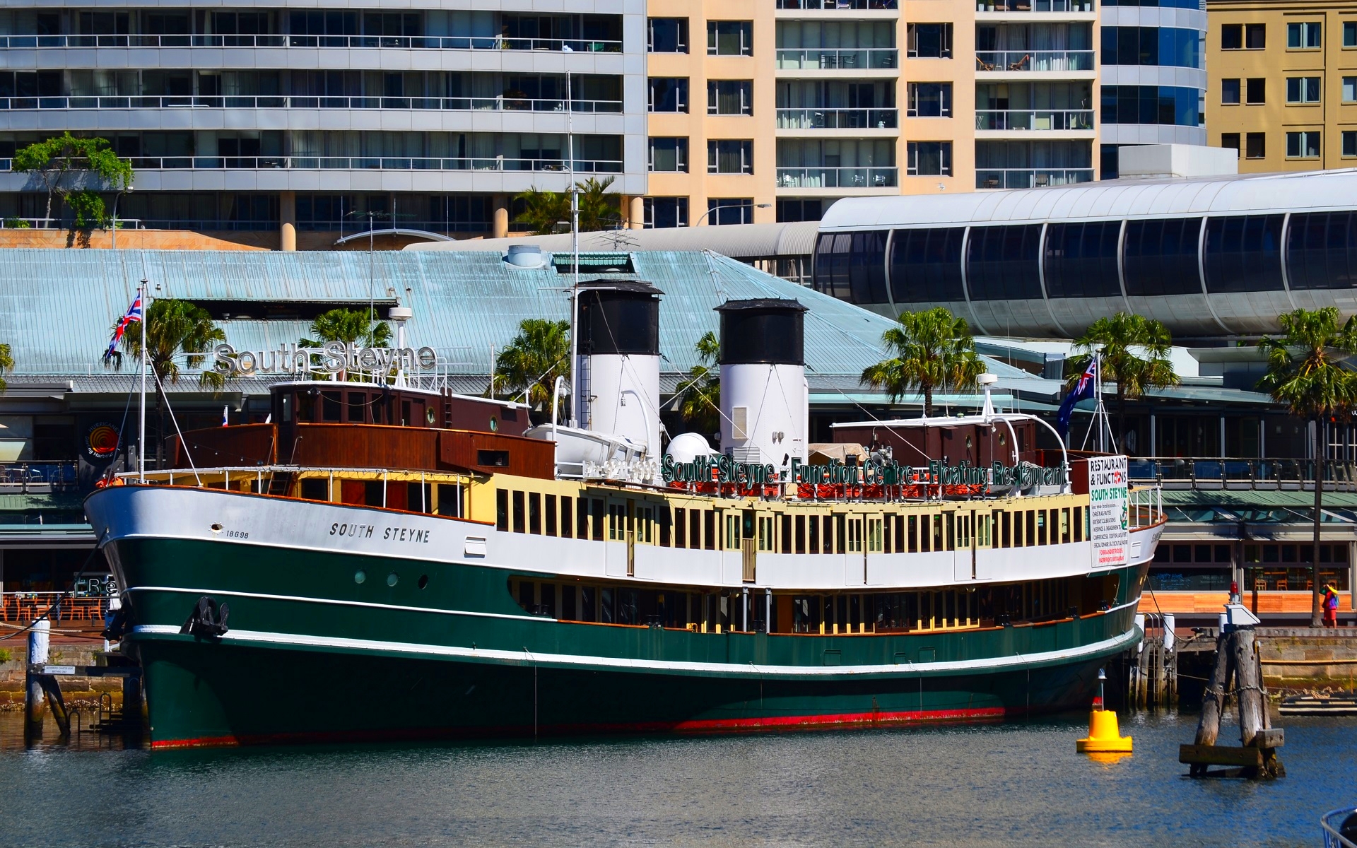 Australia Boat Darling Harbour Ferry Harbor Restaurant South Steyne Sydney 1920x1200