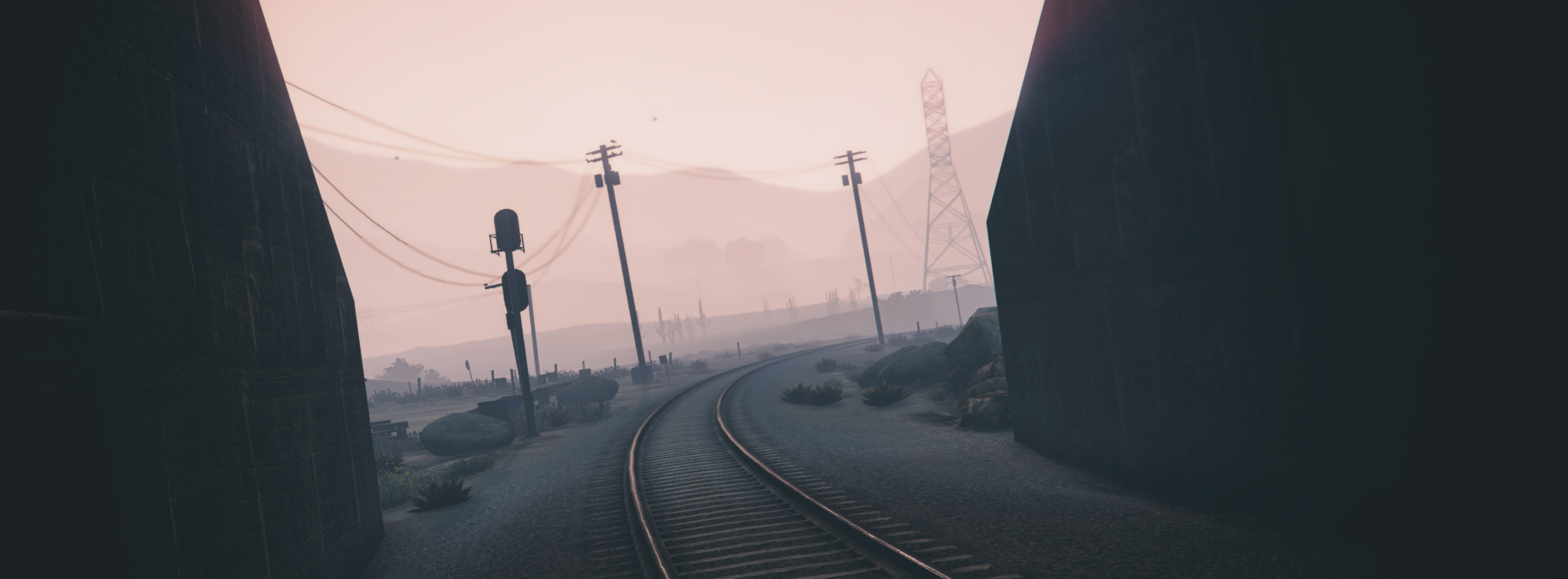 Grand Theft Auto V Railroad 3738x1380