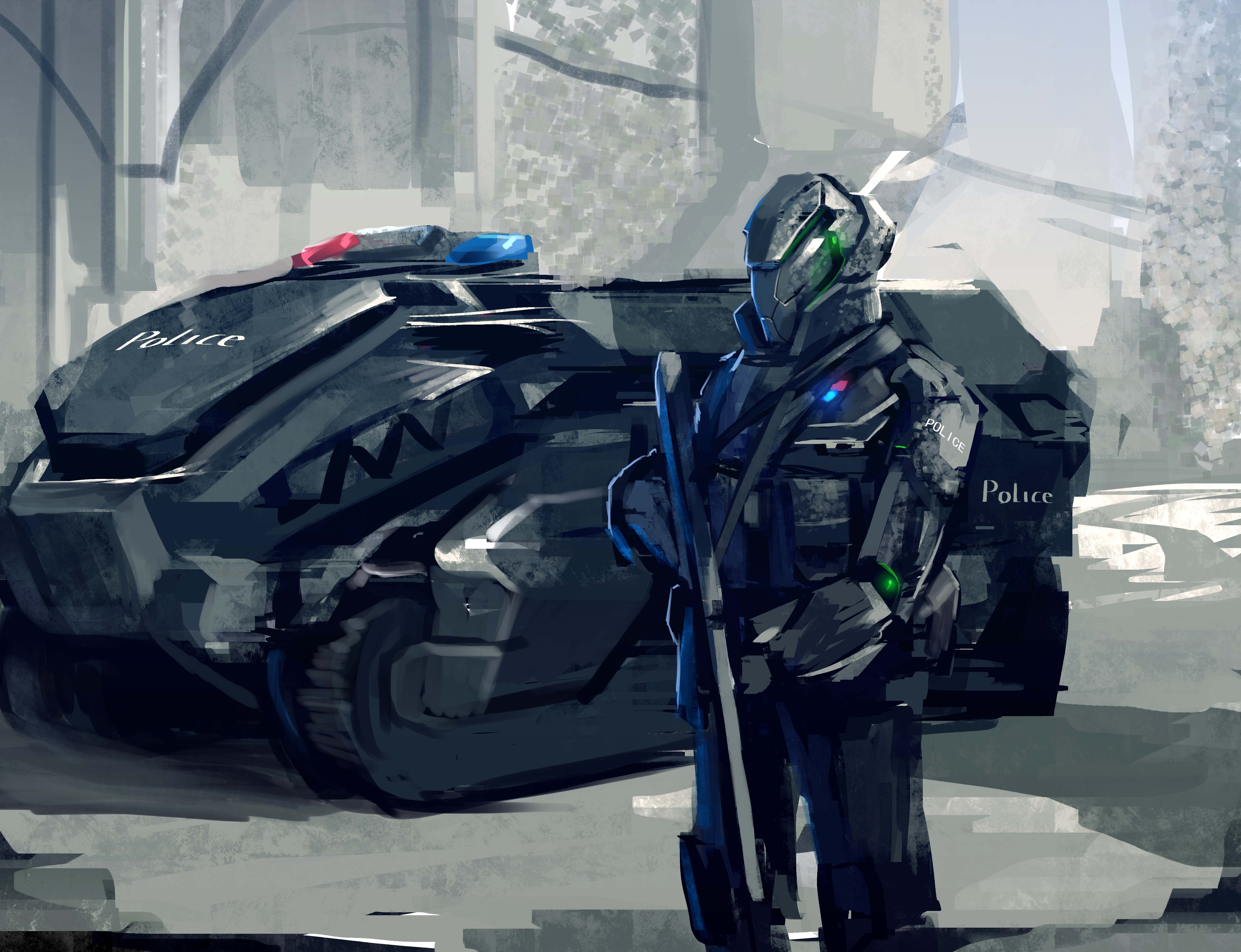 Reisun Science Fiction Police Cars 4688x3596