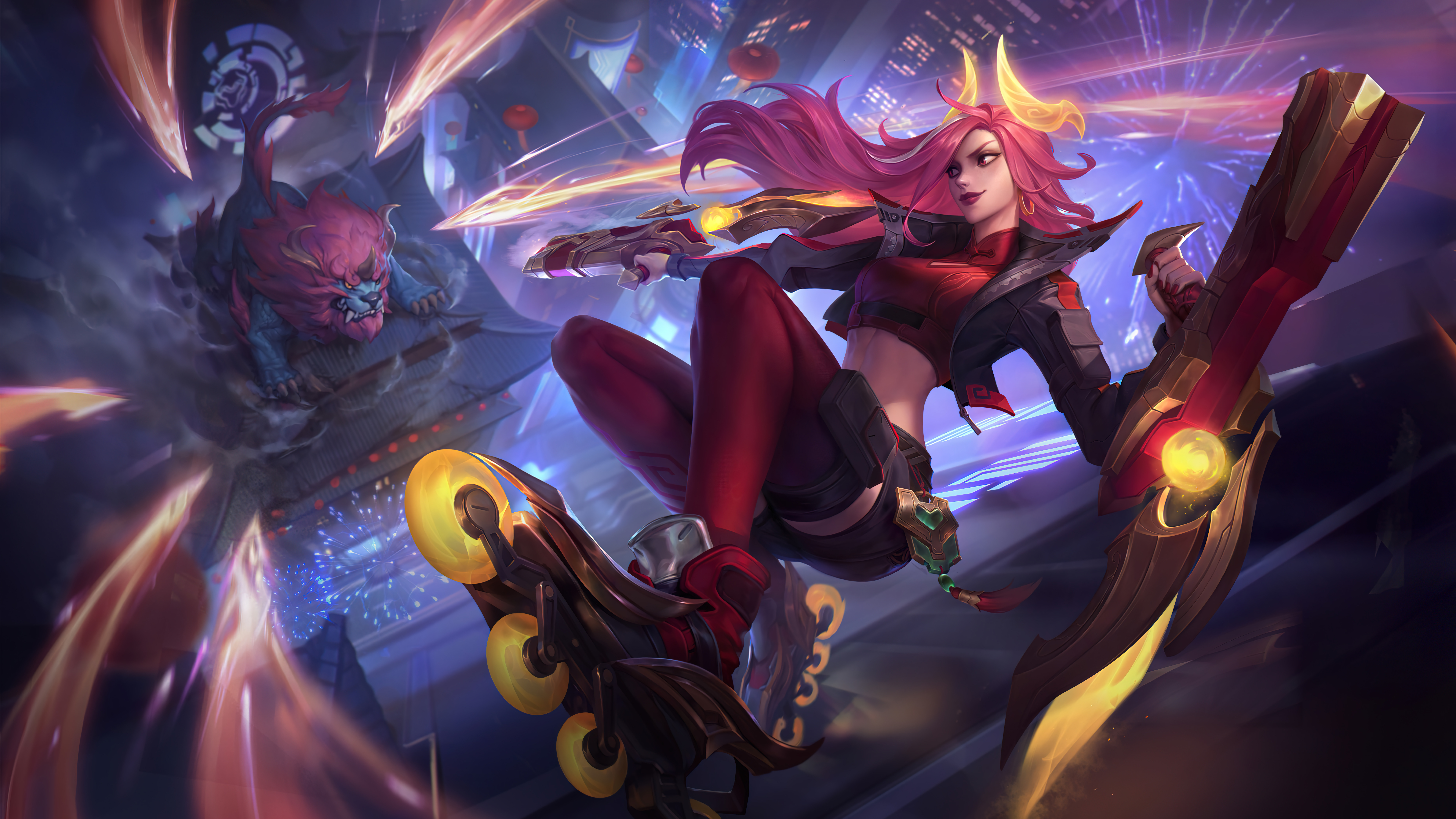 Miss Fortune Miss Fortune League Of Legends Lunar Beast Event League Of Legends Riot Games ADC Adcar 7680x4320