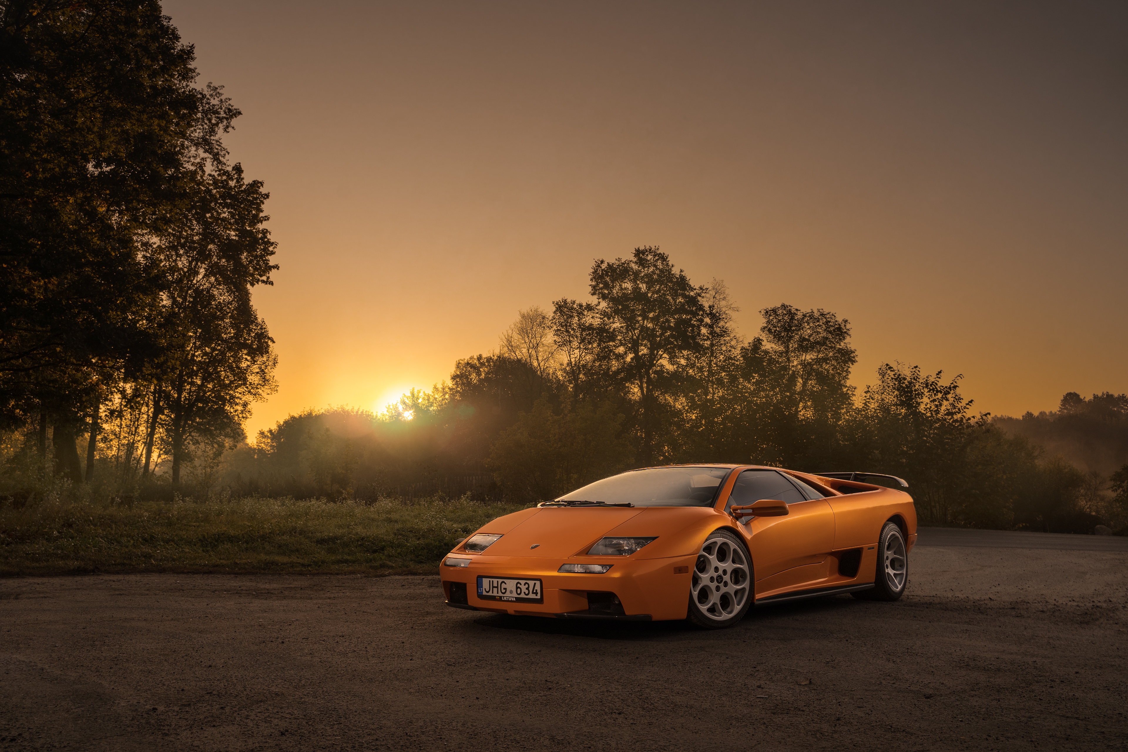 Car Lamborghini Lamborghini Diablo Orange Car Sport Car Supercar Vehicle 3840x2560