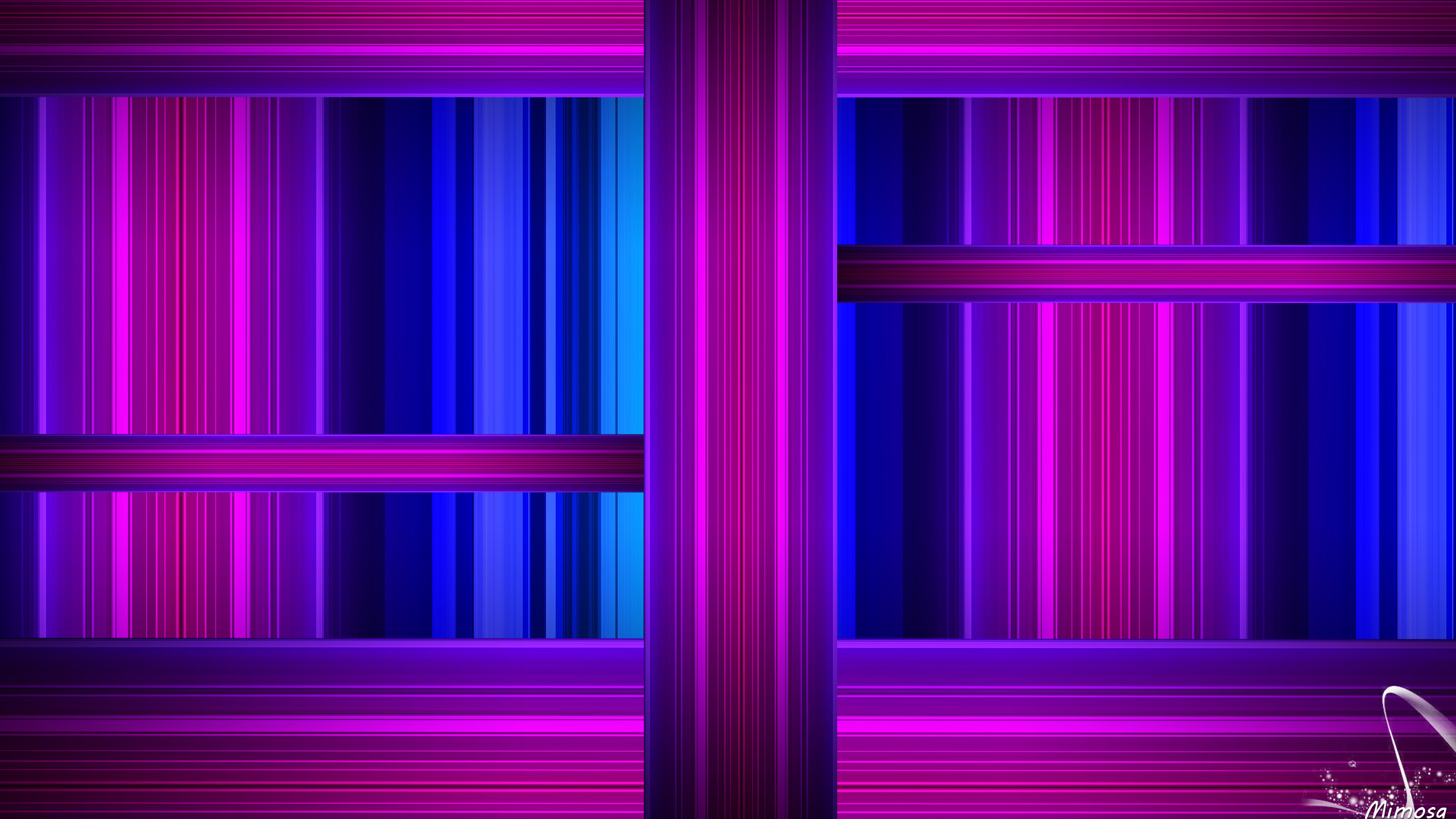 Abstract Blue Colorful Digital Art Lines Stripes 2560x1440