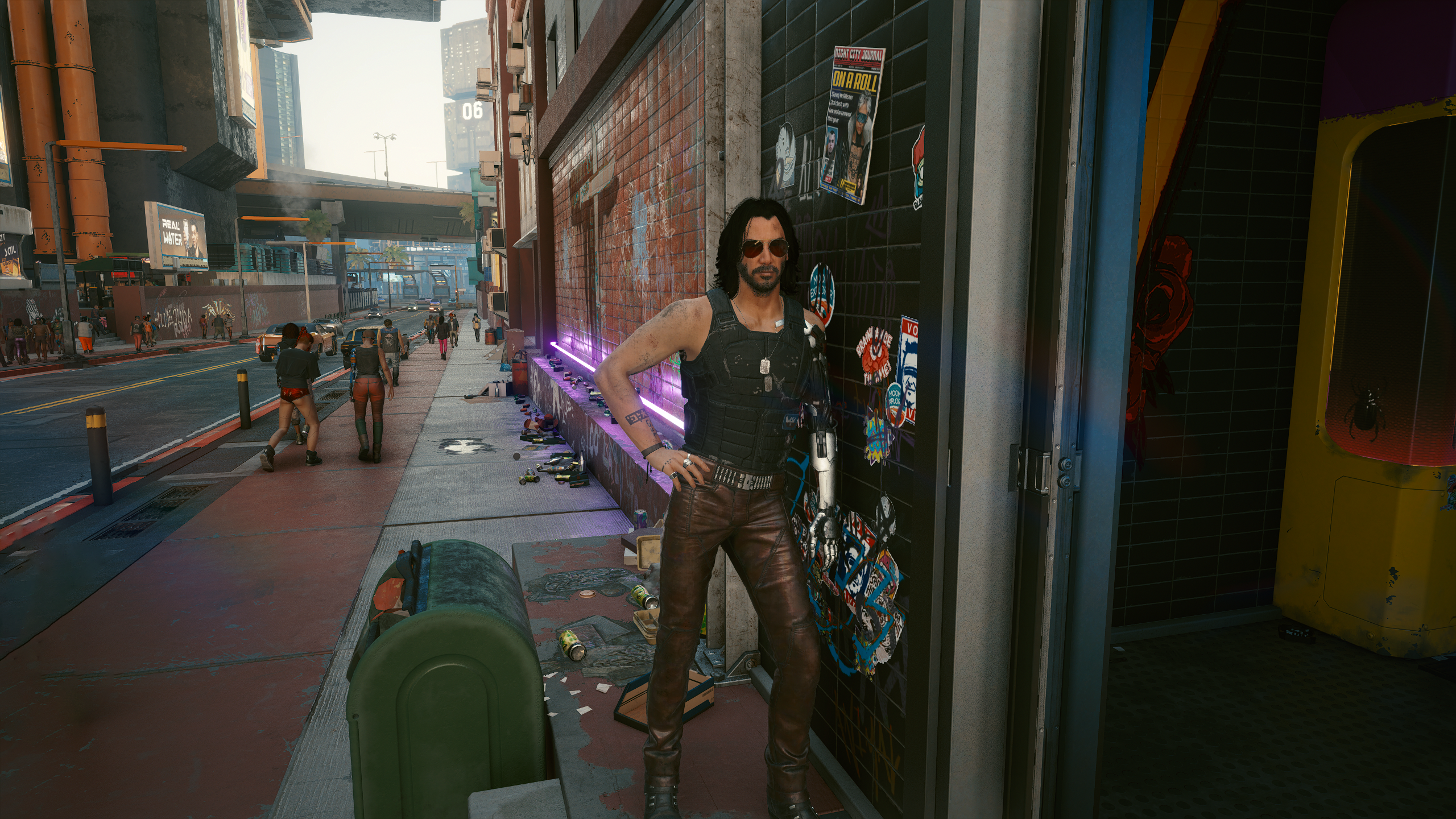 Cyberpunk 2077 Video Games Video Game Characters Johnny Silverhand Stickers 2560x1440
