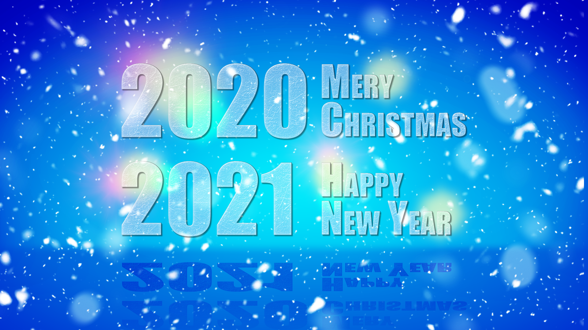 Christmas New Year 2021 Year Numbers Typography 1920x1080