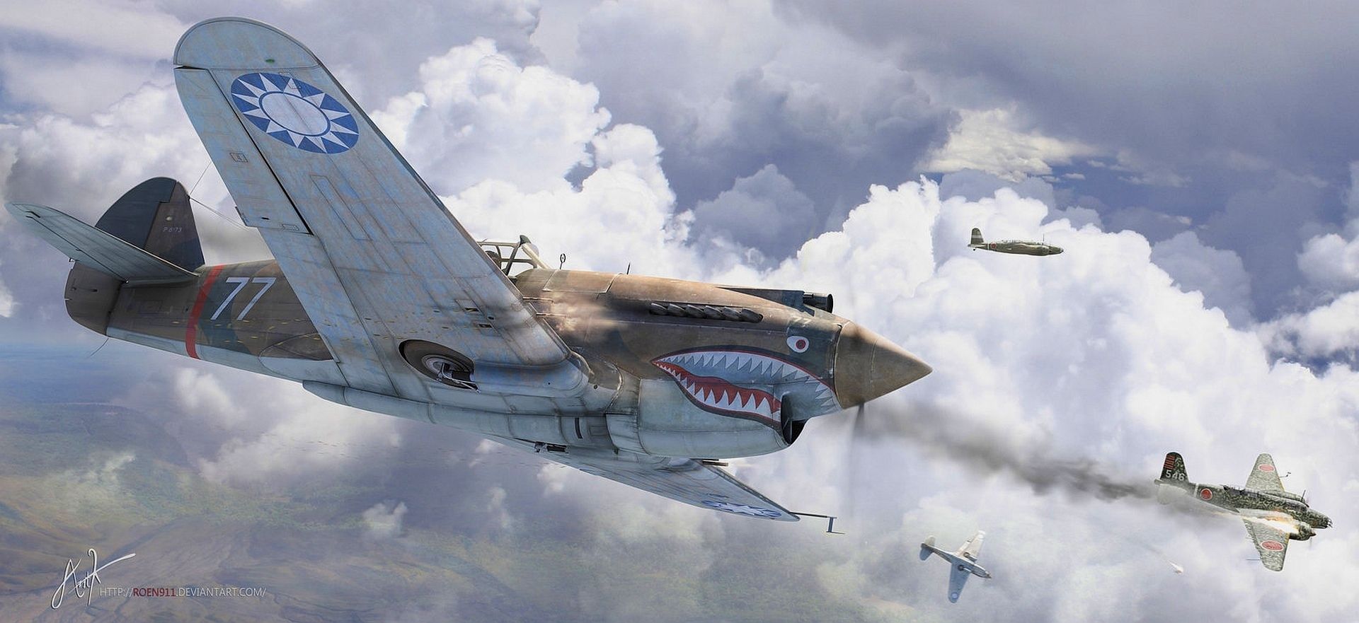 Flying Tiger Airplane 1920x881