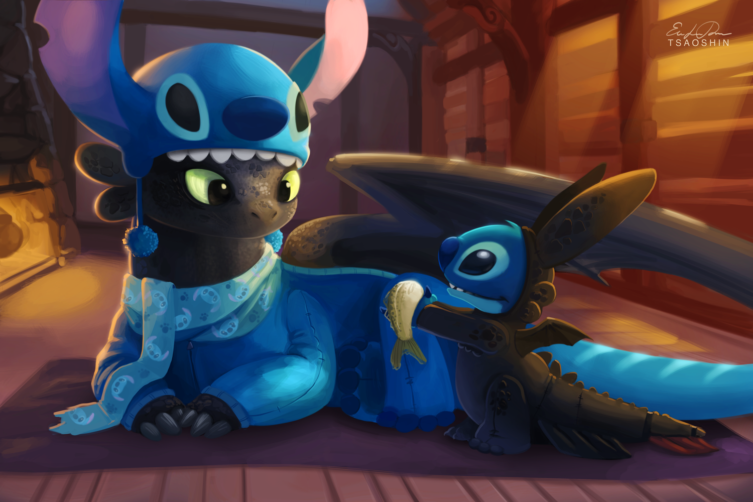 Crossover Toothless Stitch How To Train Your Dragon Costumes Lilo And Stitch 1500x1000