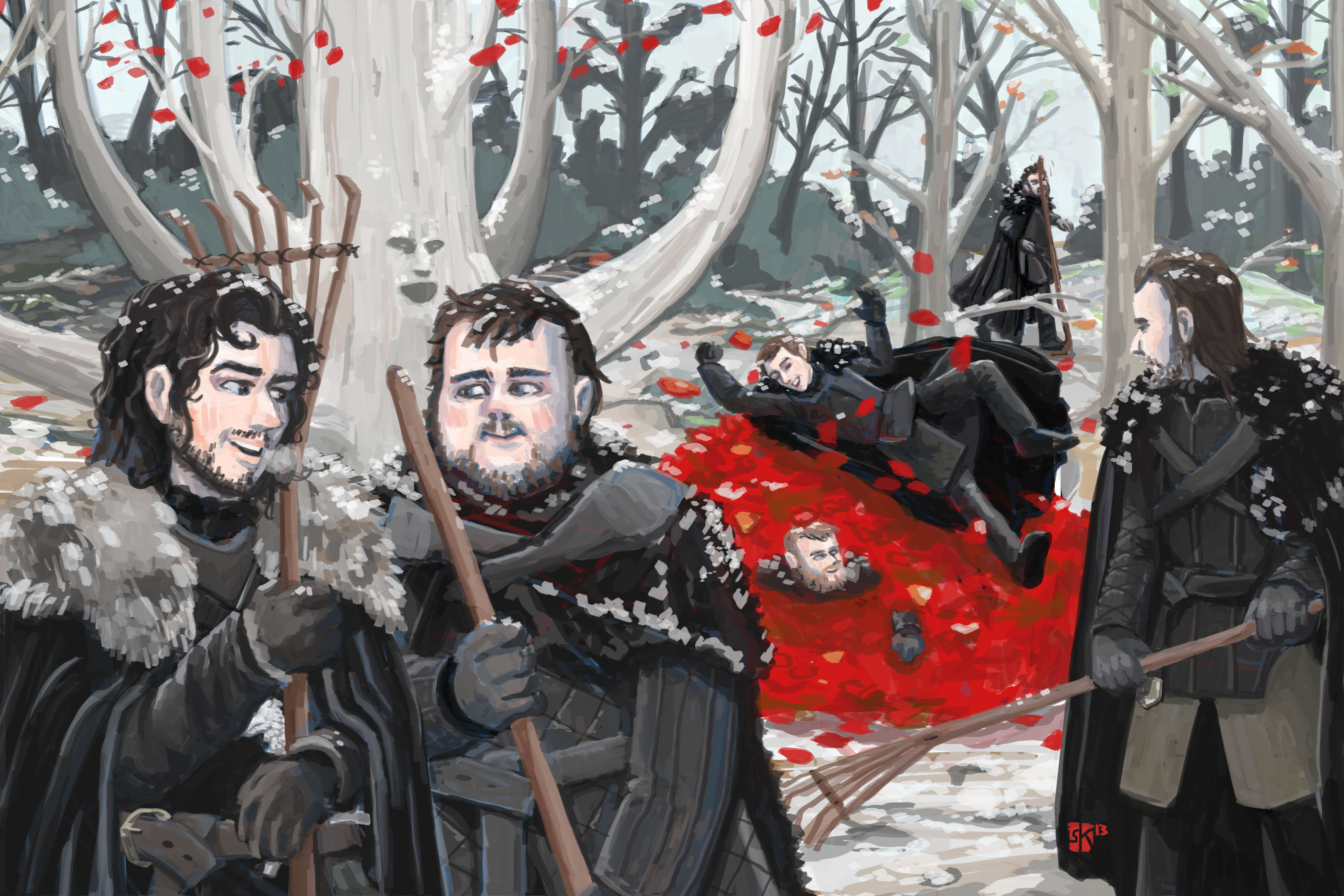 Dolorous Edd Grenn Game Of Thrones Jon Snow Samwell Tarly 3400x2267