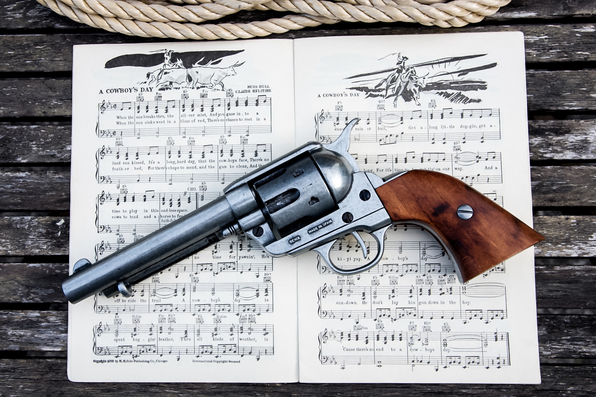 Musical Notes Gun Revolver Weapon 2048x1365
