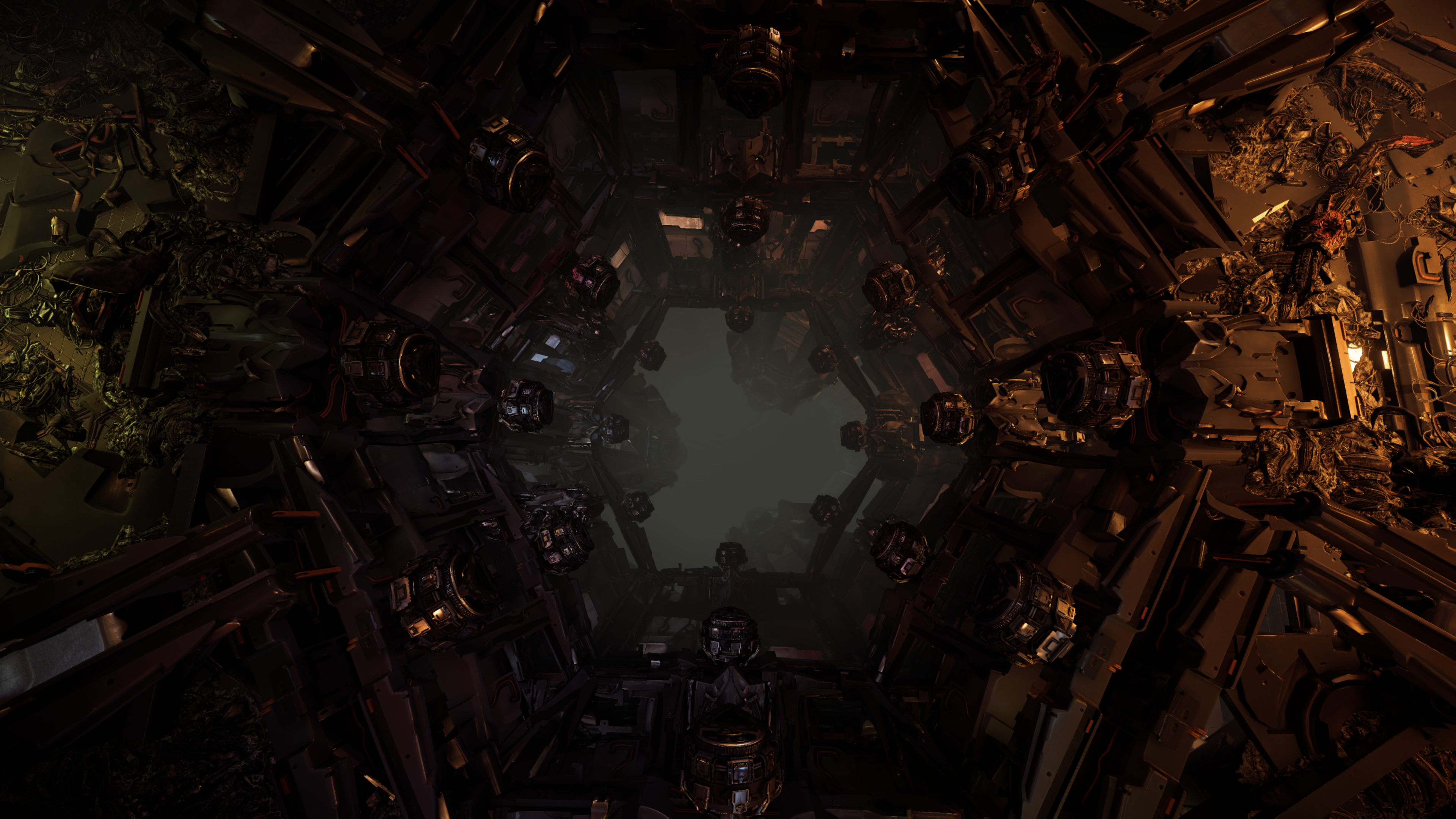 Horizon Zero Dawn Horizon Zero Dawn Video Games Science Fiction Cave Bunker Vault Robotics Mist Deep 3840x2160
