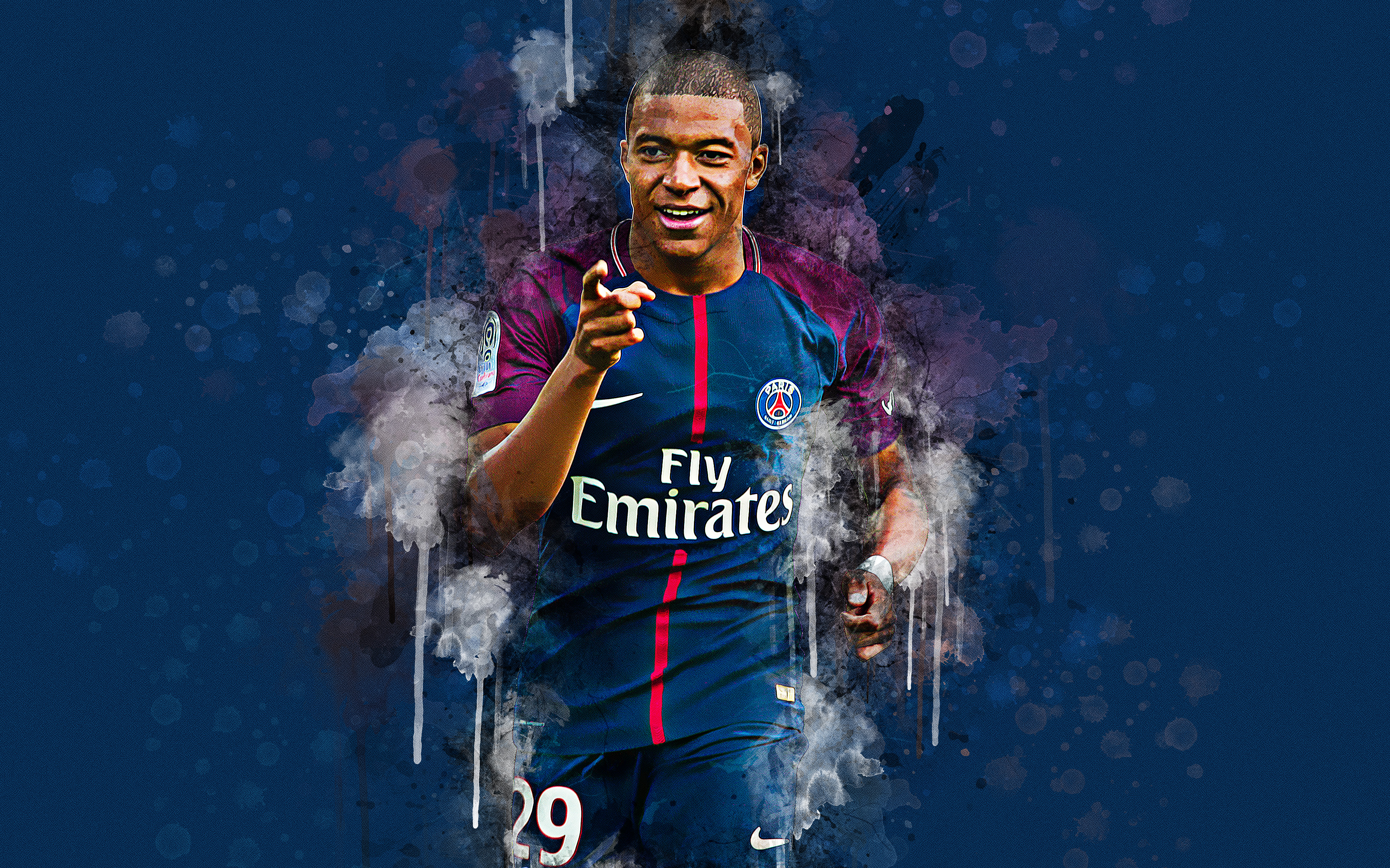 Kylian Mbappe Paris Saint Germain F C Soccer 3840x2400