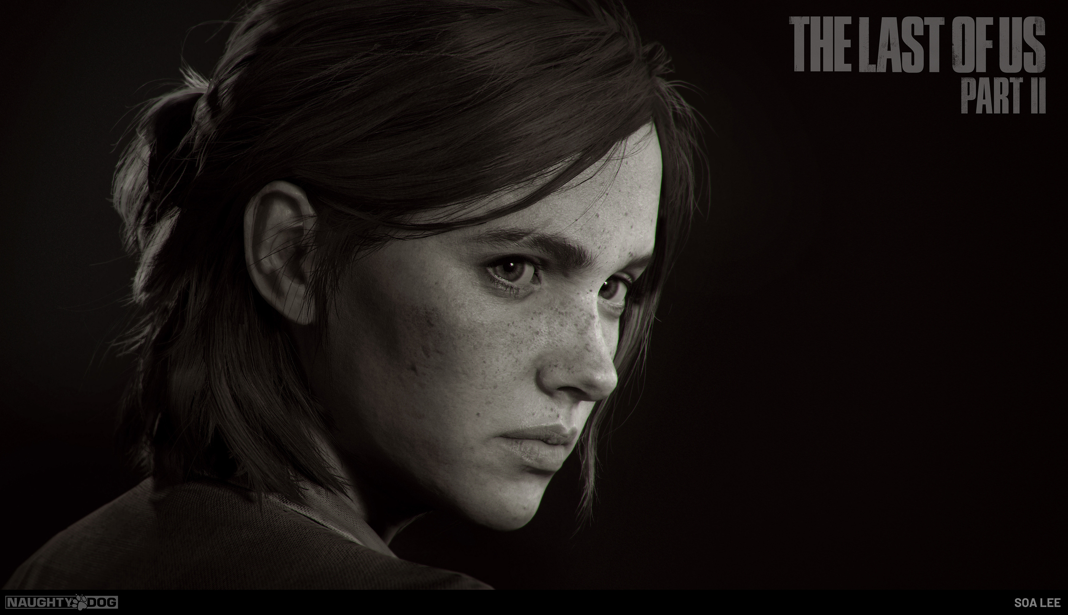 The Last Of Us 2 Video Games Ellie Video Game Art Artwork Naughty Dog Face Sepia 3600x2075