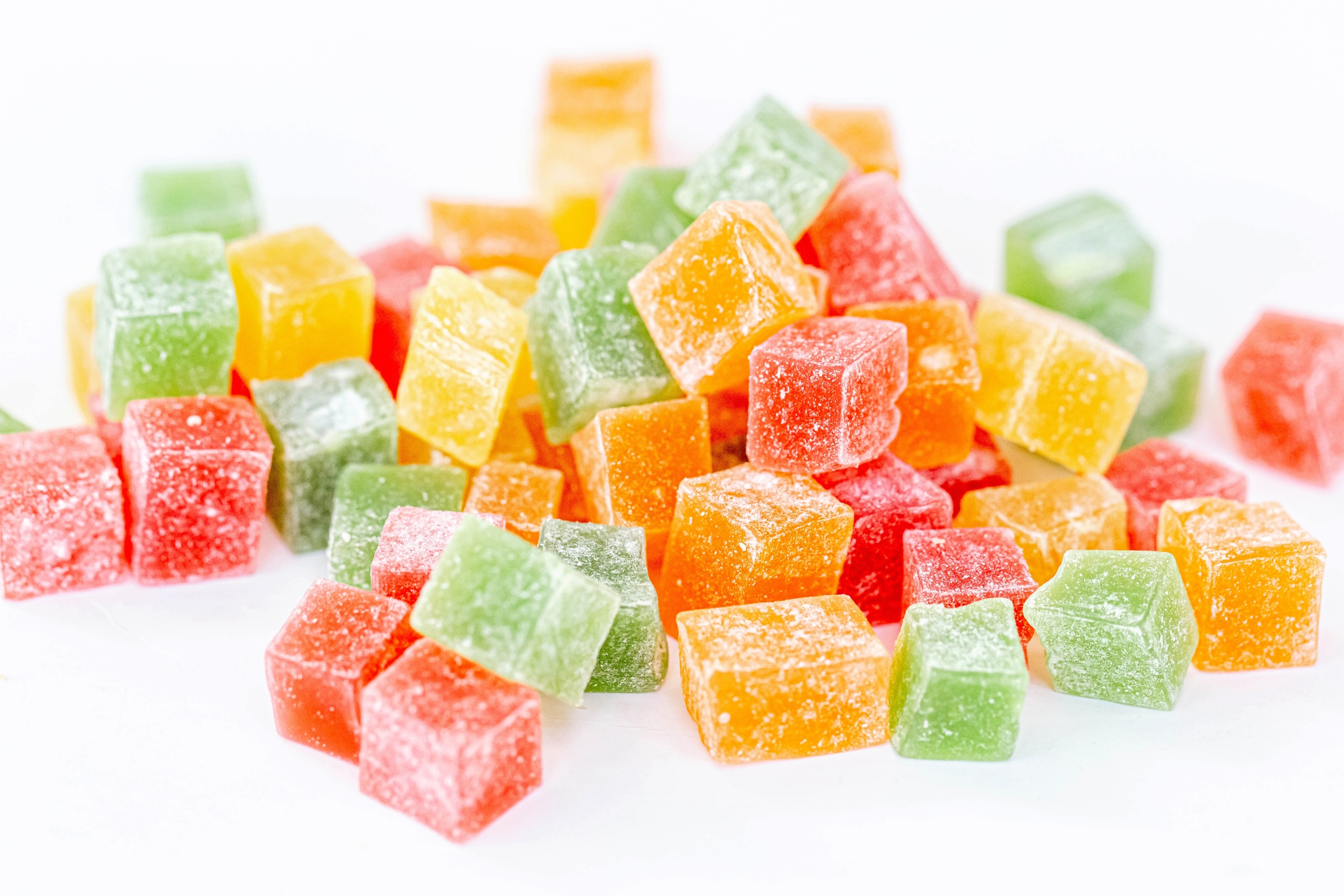 Colorful Food White Background Sweets Candy 2560x1707