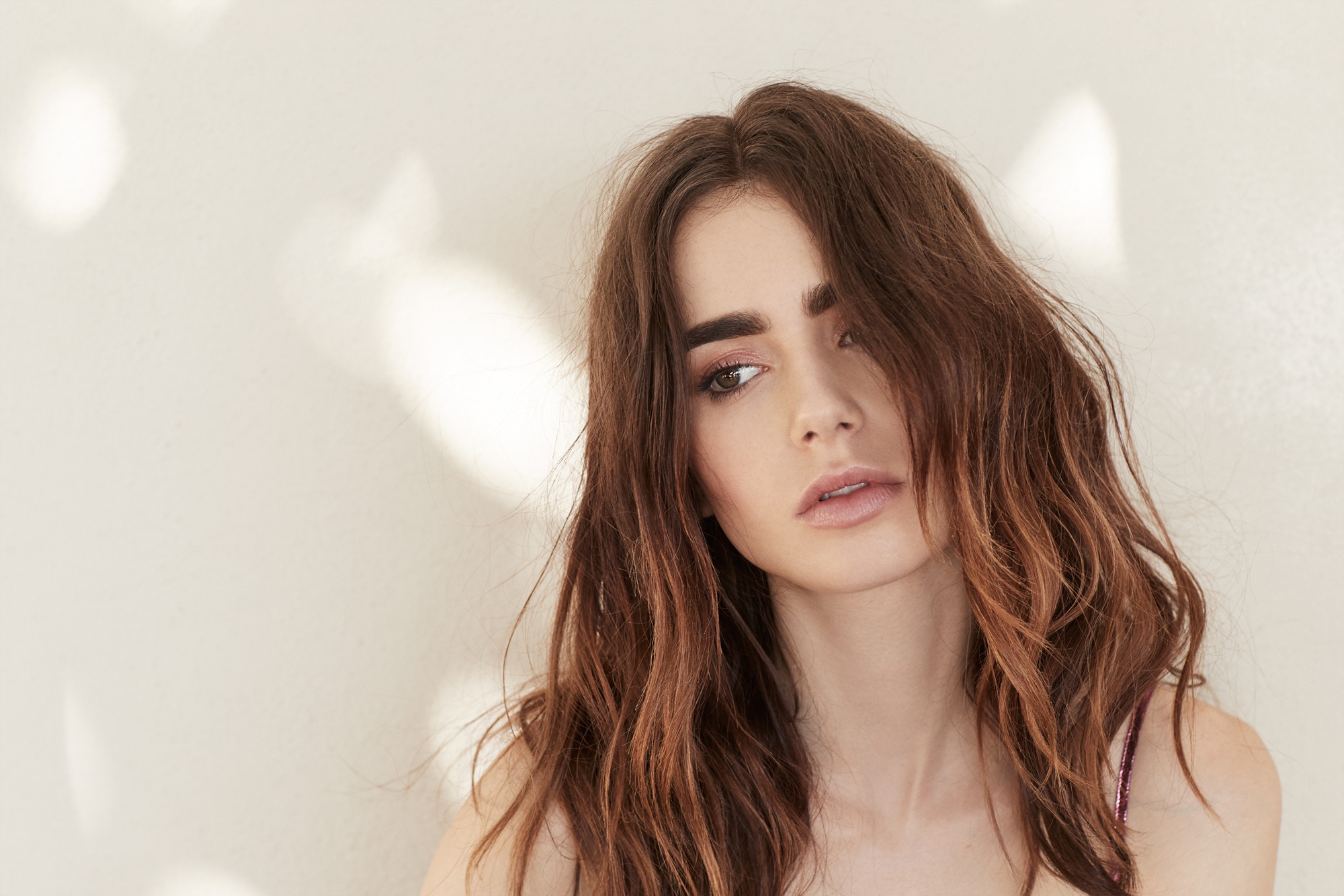 Girl Hair Lily Collins Portrait 2000x1334