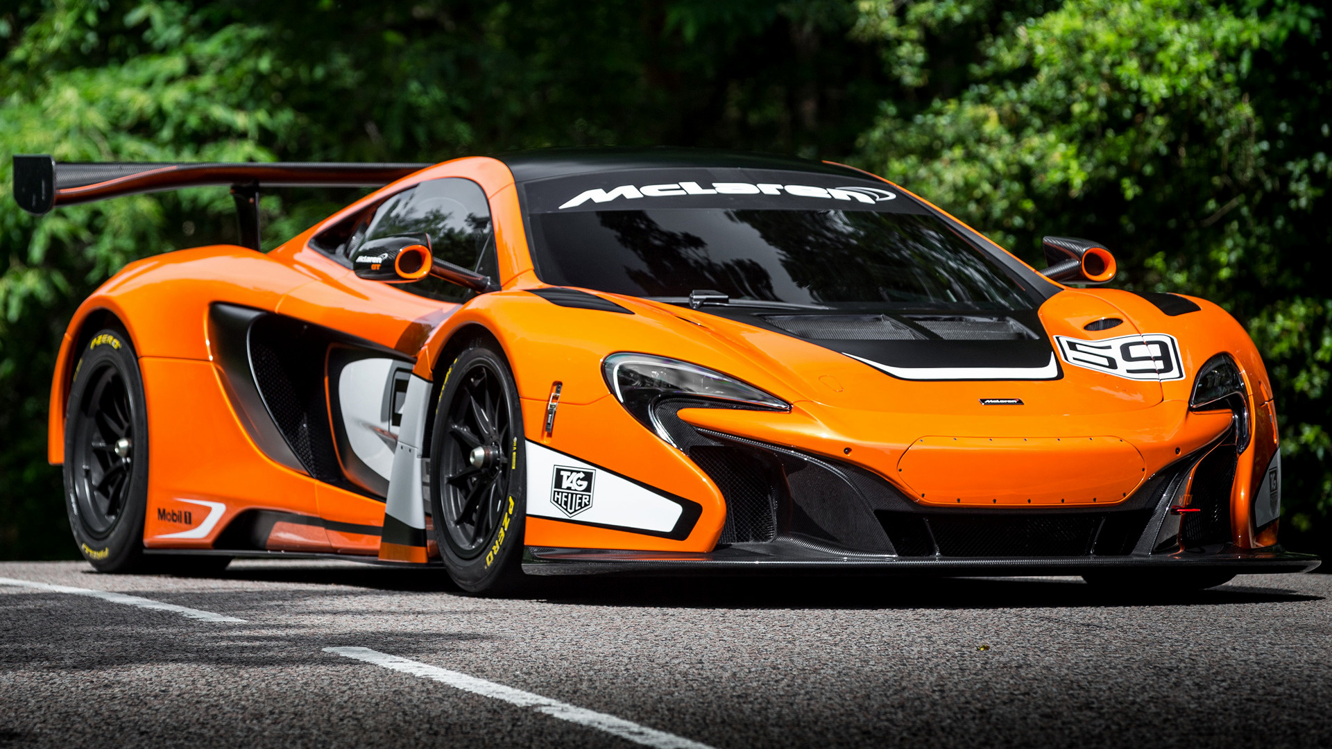 Mclaren 650s Gt3 Orange Car Race Car Racing Sport Car 1920x1080