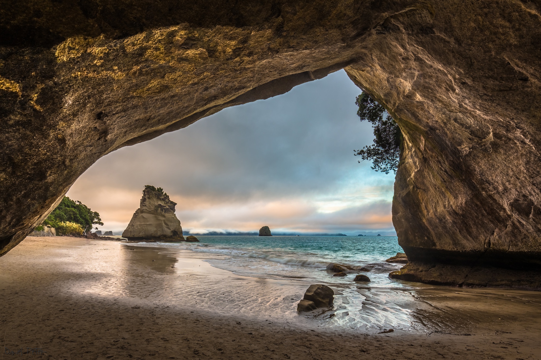 Beach Cave Nature Ocean Rock 2048x1365