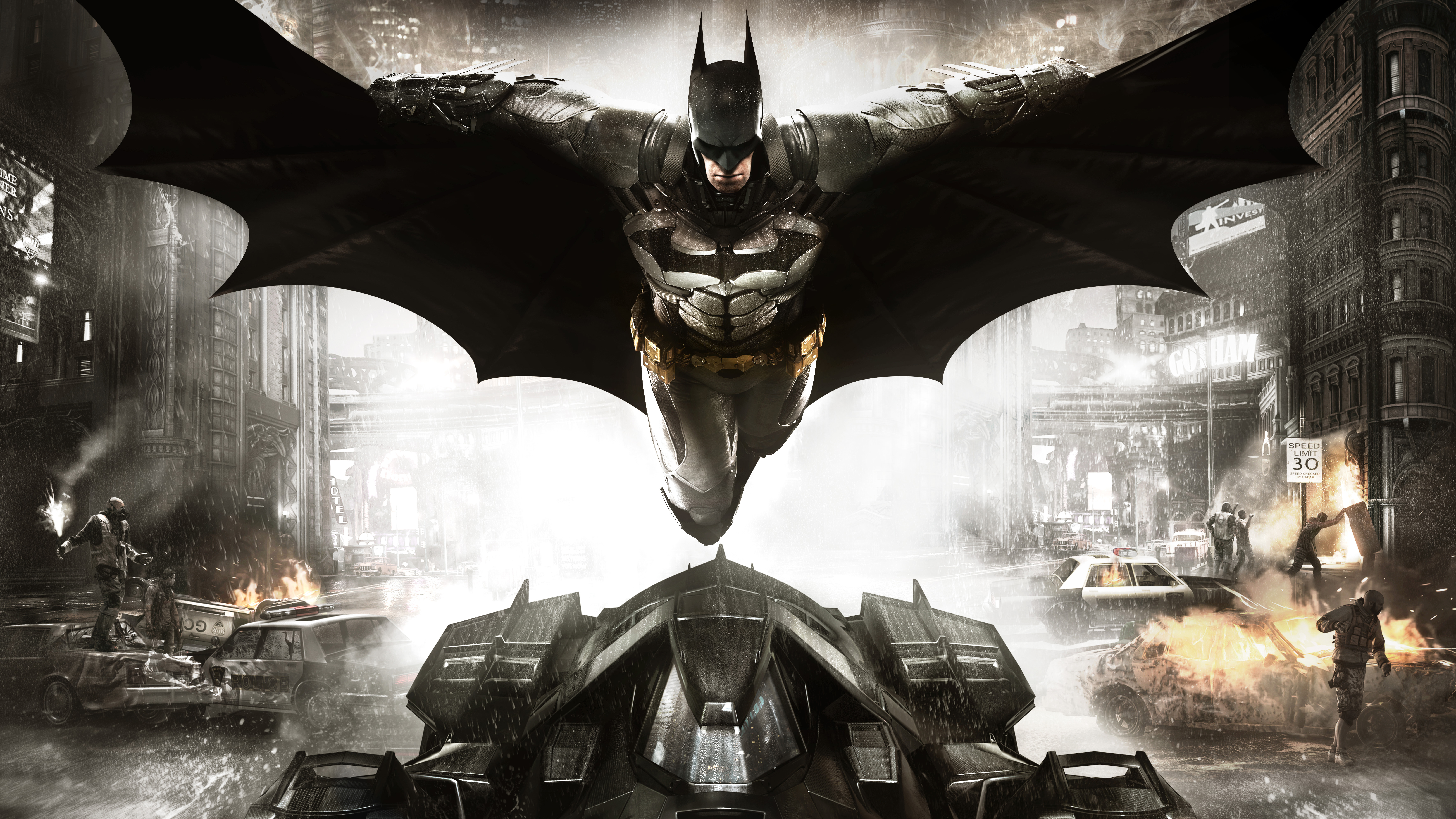 Batman Batman Arkham Knight Batmobile Dc Comics 8125x4570