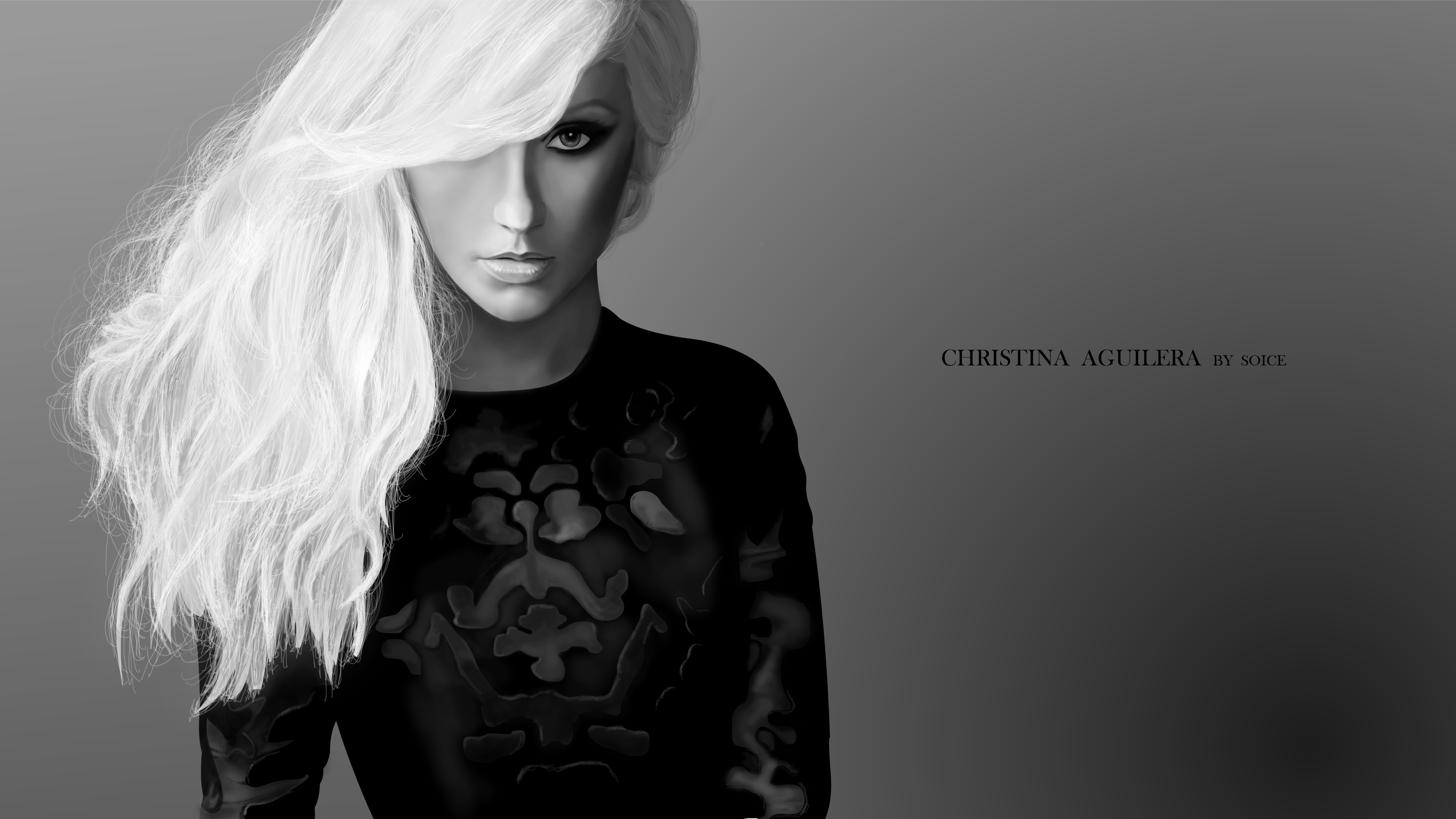 Christina Aguilera Blonde And Black HairChristina. 