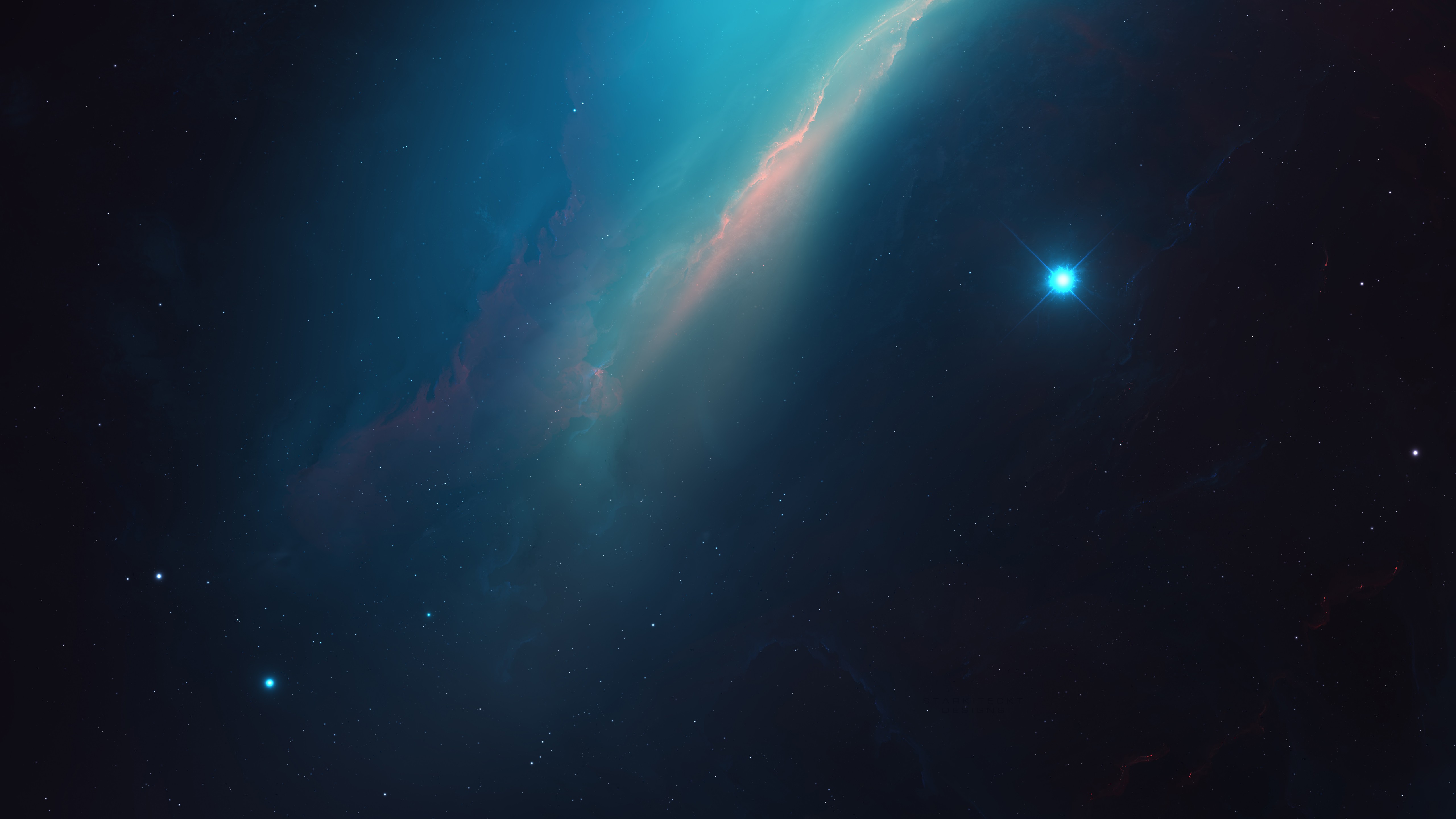 Space Galaxy Nebula Milky Way Andromeda Stars Plasma Moonlight Smoke 5120x2880