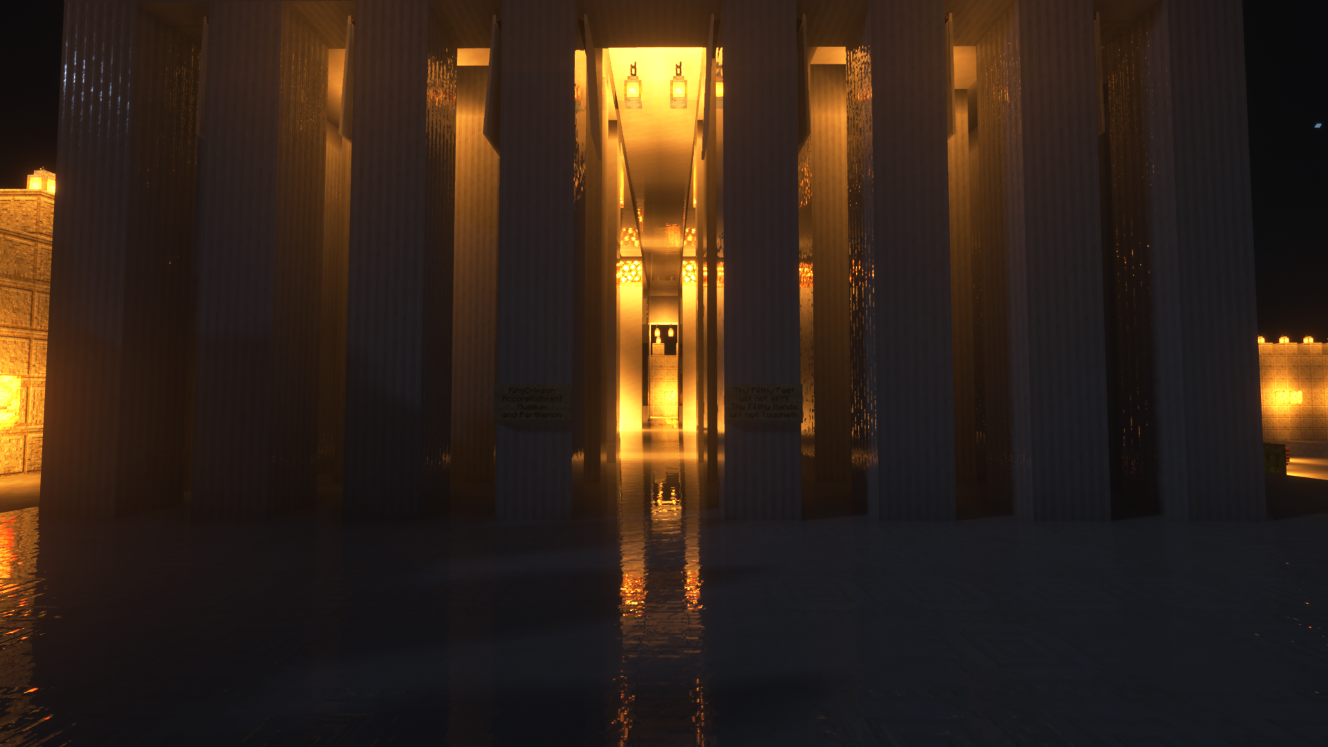 Video Game Art RTX Minecraft Screen Shot Pantheons Digital 1920x1080