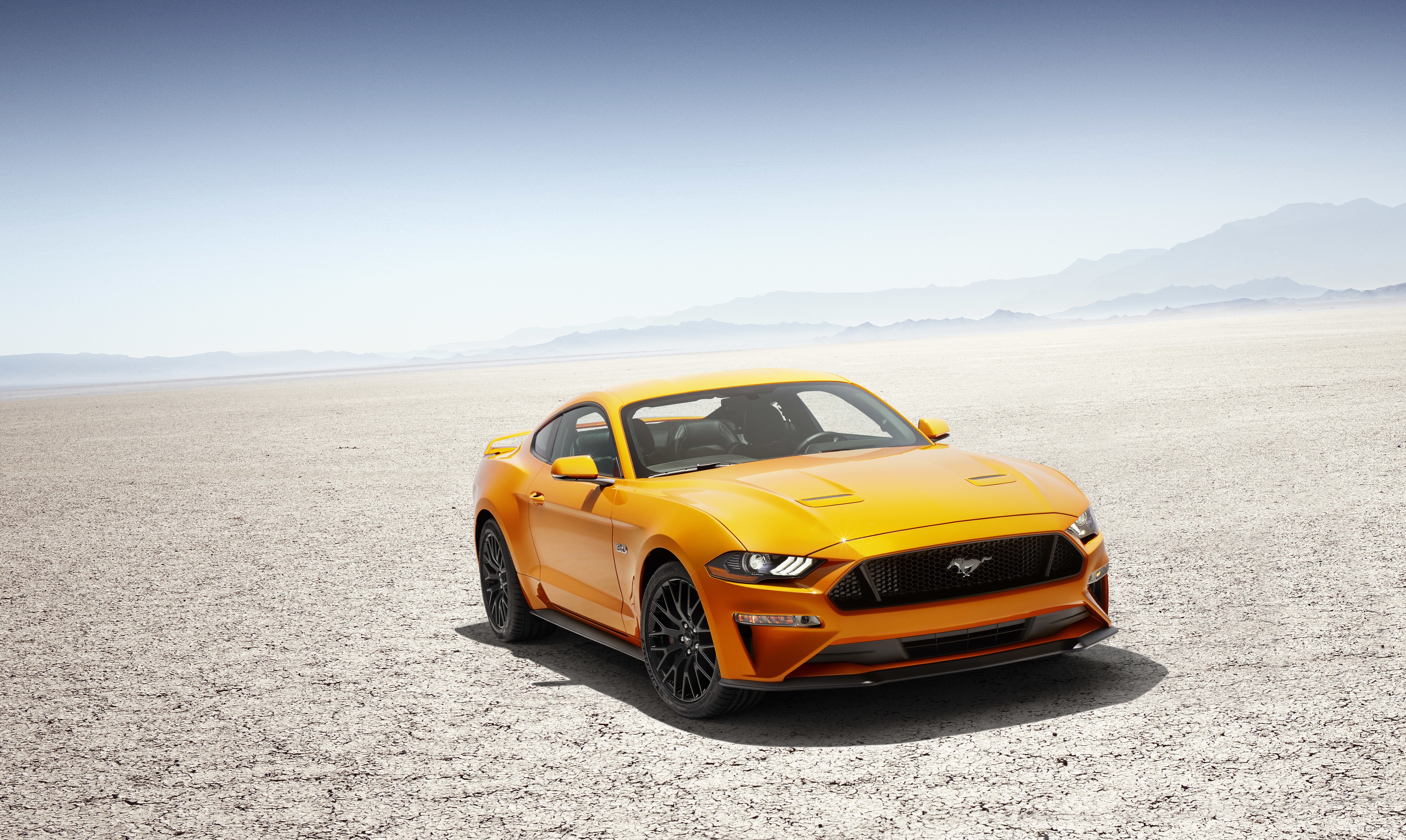 Car Desert Ford Ford Mustang Muscle Car Vehicle Yellow Car 4096x2449