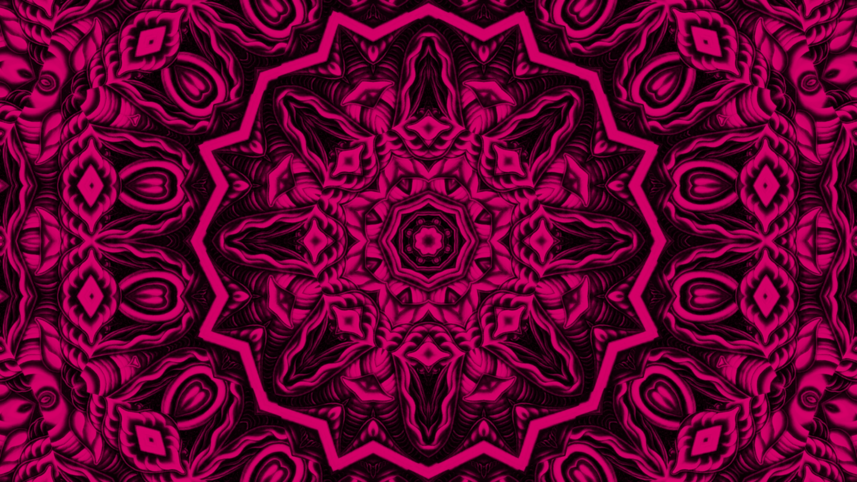 Mandala Pattern Pink Psychedelic 3528x1985
