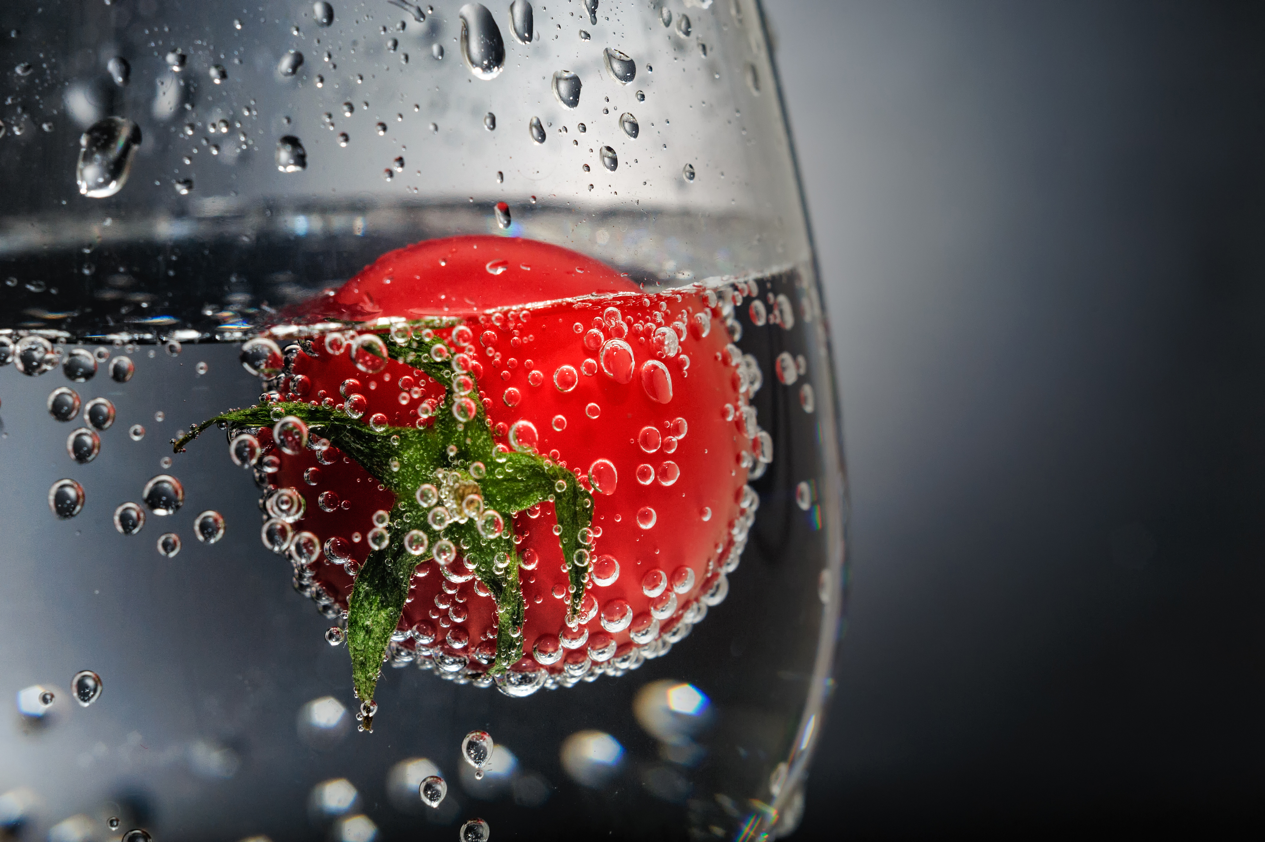 Water Bubble Tomatoes Cup Minimalism 4256x2832