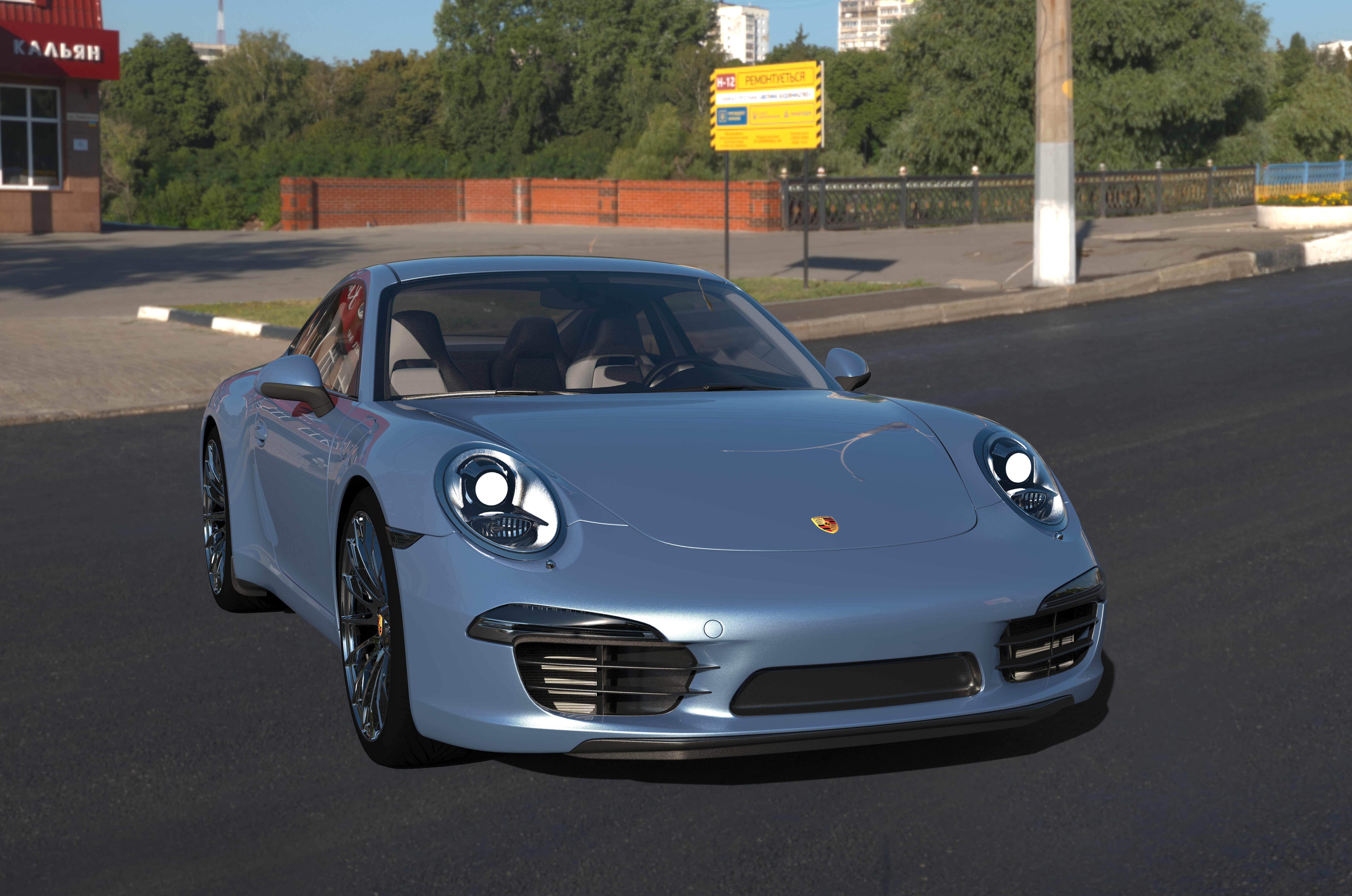 Porsches Porsche 911 GTR RS Porsche 904 Carrera 8 K Colbalt Blue Car 3D Graphics 7680x5090
