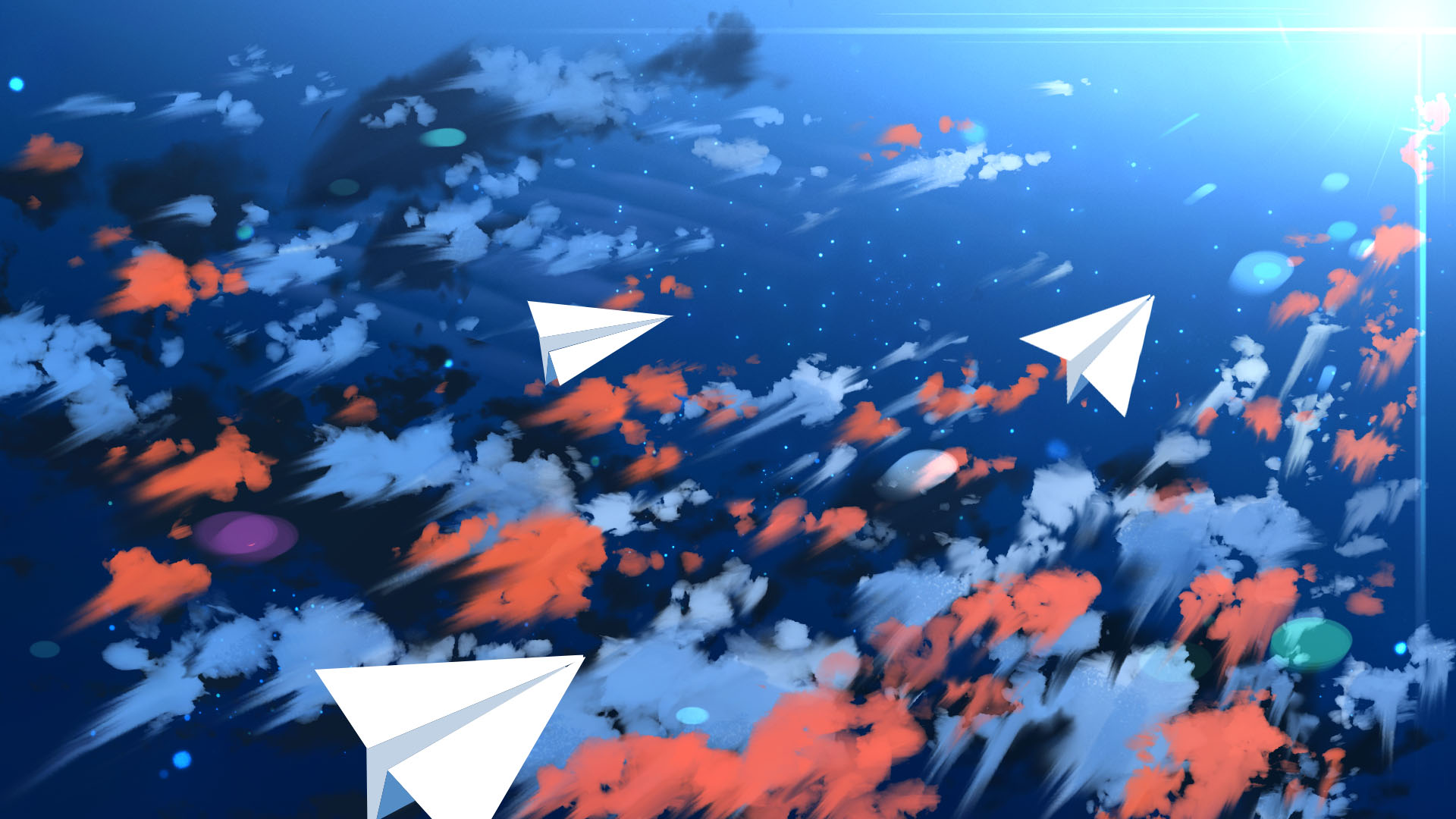 Anime Sky Paper Planes 1920x1080