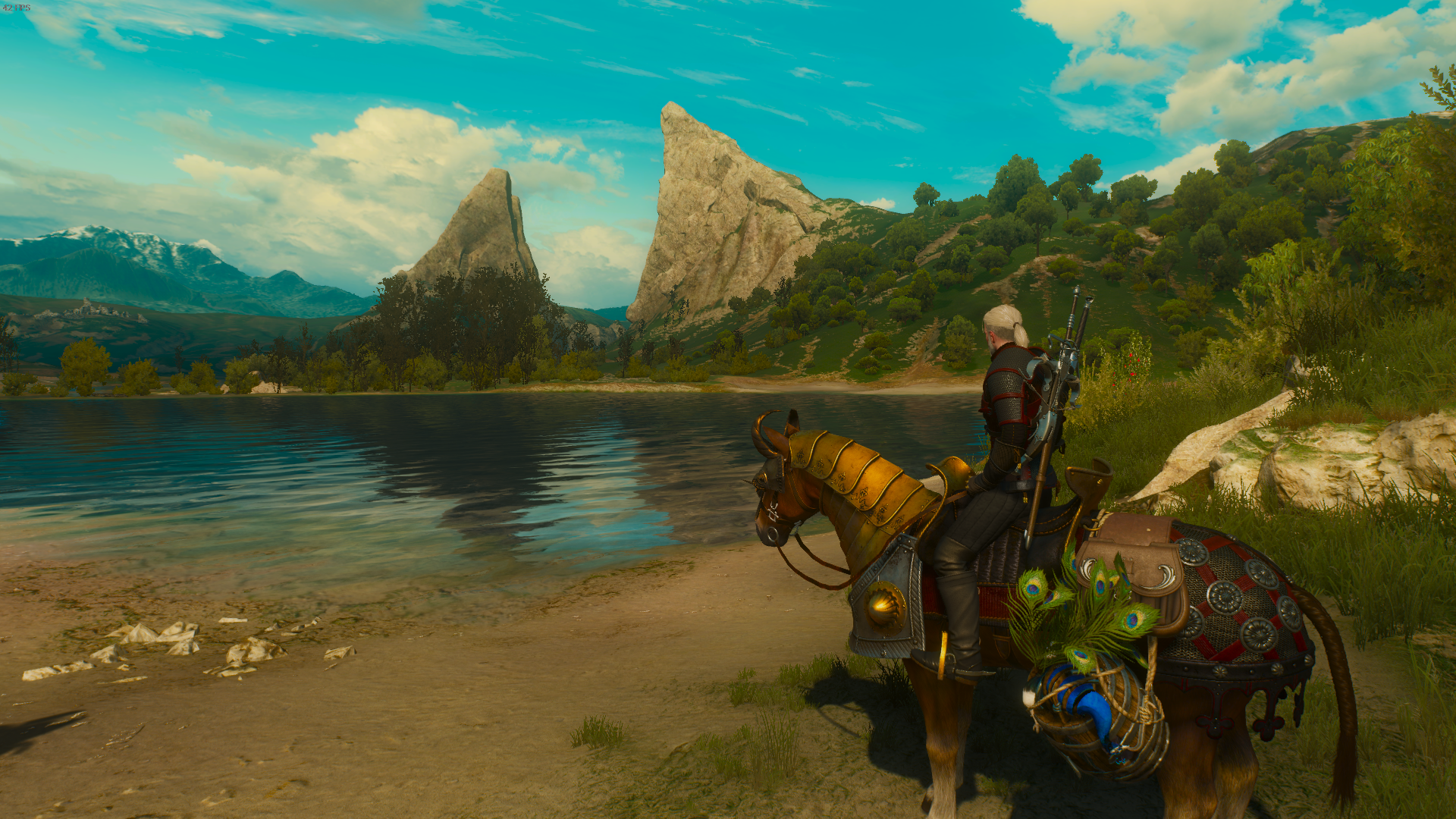 The Witcher 3 Geralt Of Rivia Landscape The Witcher 3 Wild Hunt Toussaint 1920x1080