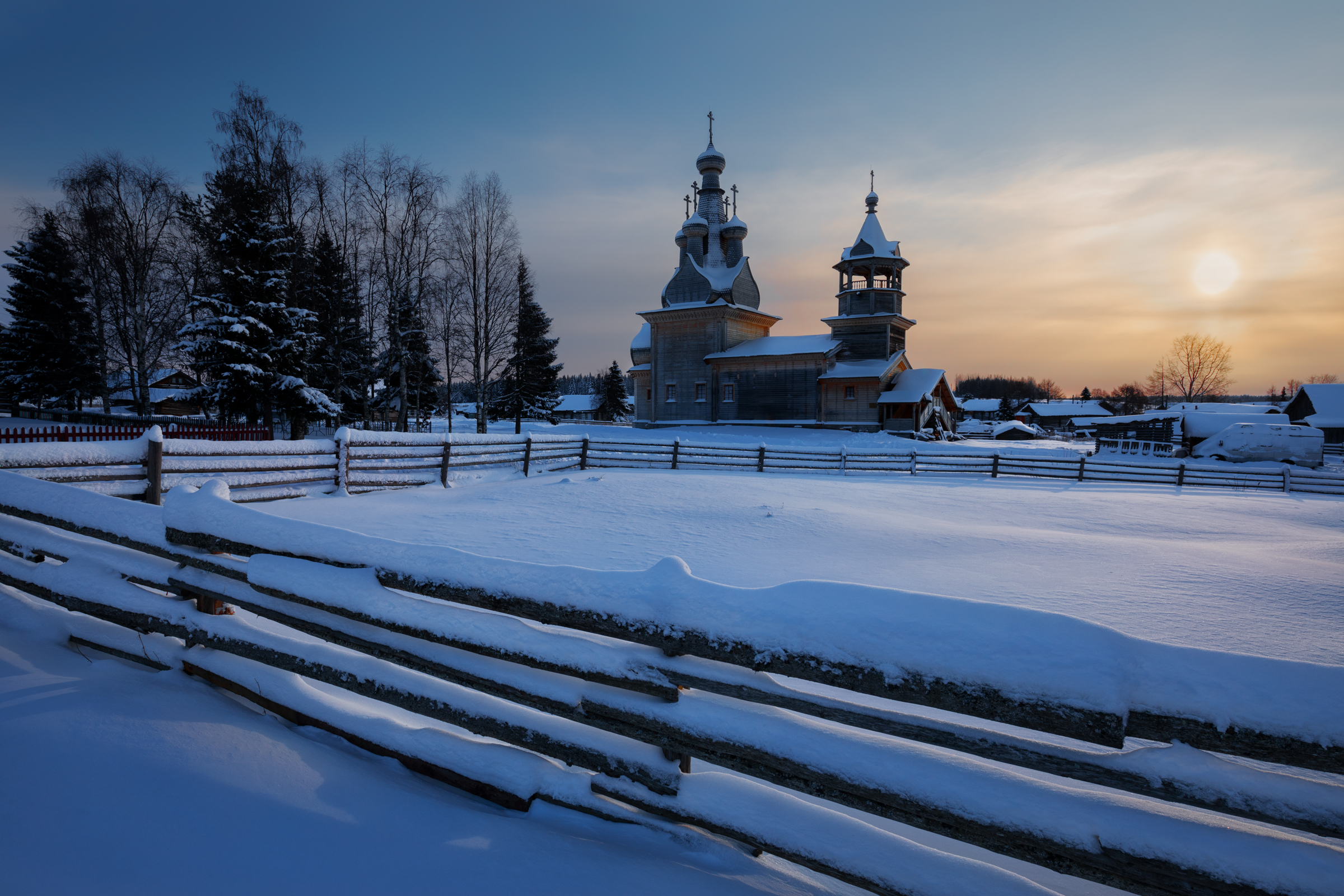 Snow Snow Covered Cold Winter Morning Sun Fence Architecture Building Photography Trees Outdoors Rau 2400x1600