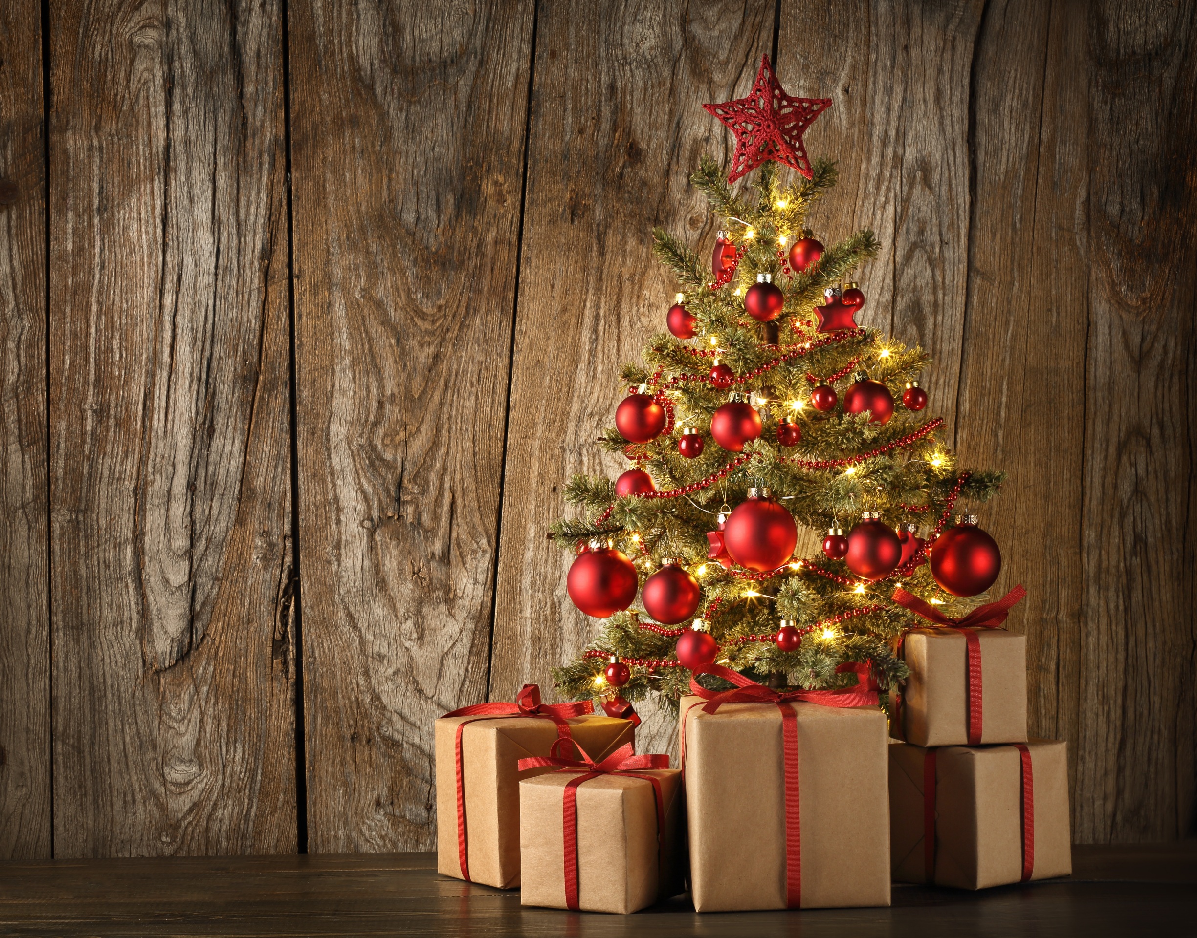Christmas Christmas Tree Gift Wood 2448x1920