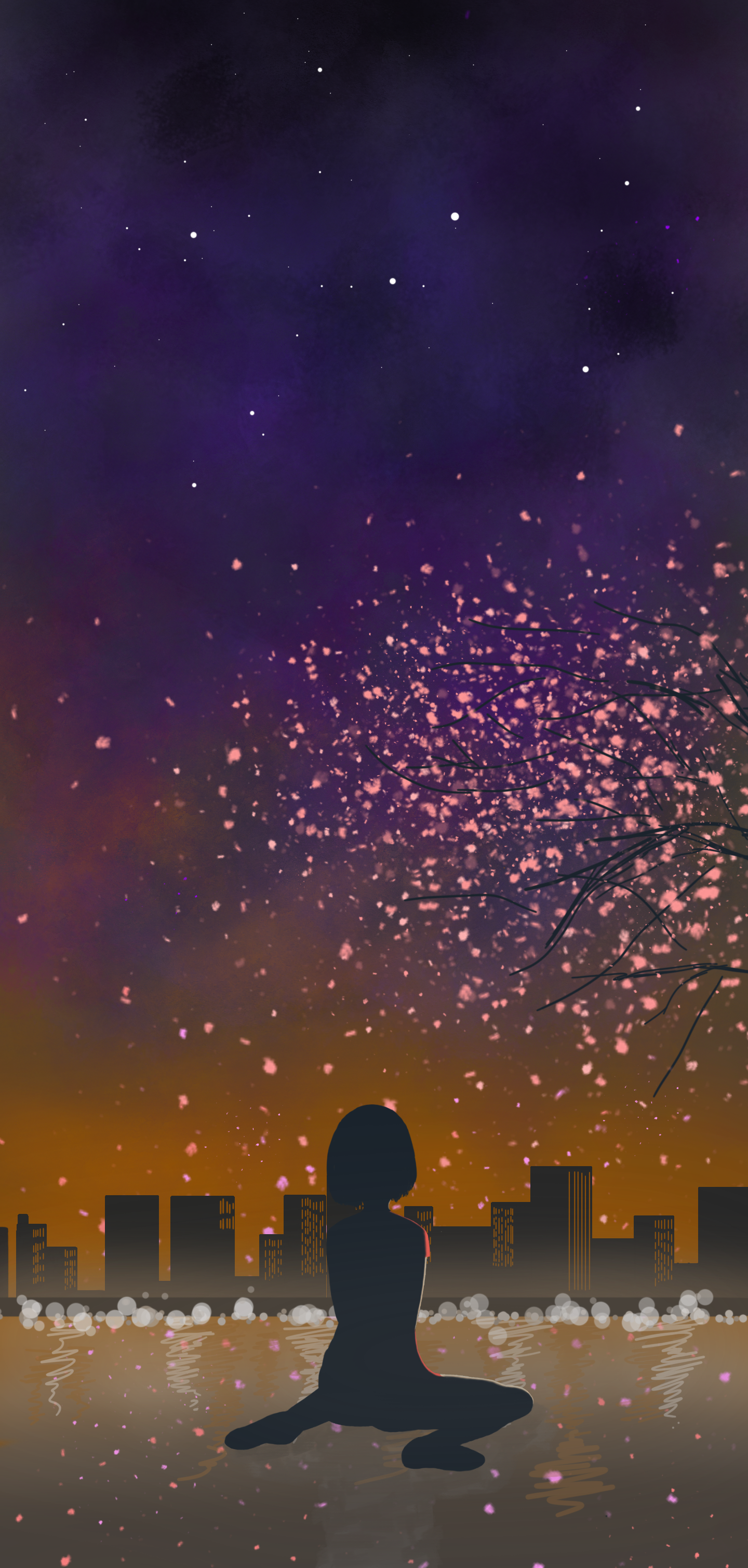 Cherry Blossoms Petals at Night | Anime scenery, Anime background, Cute  pokemon wallpaper