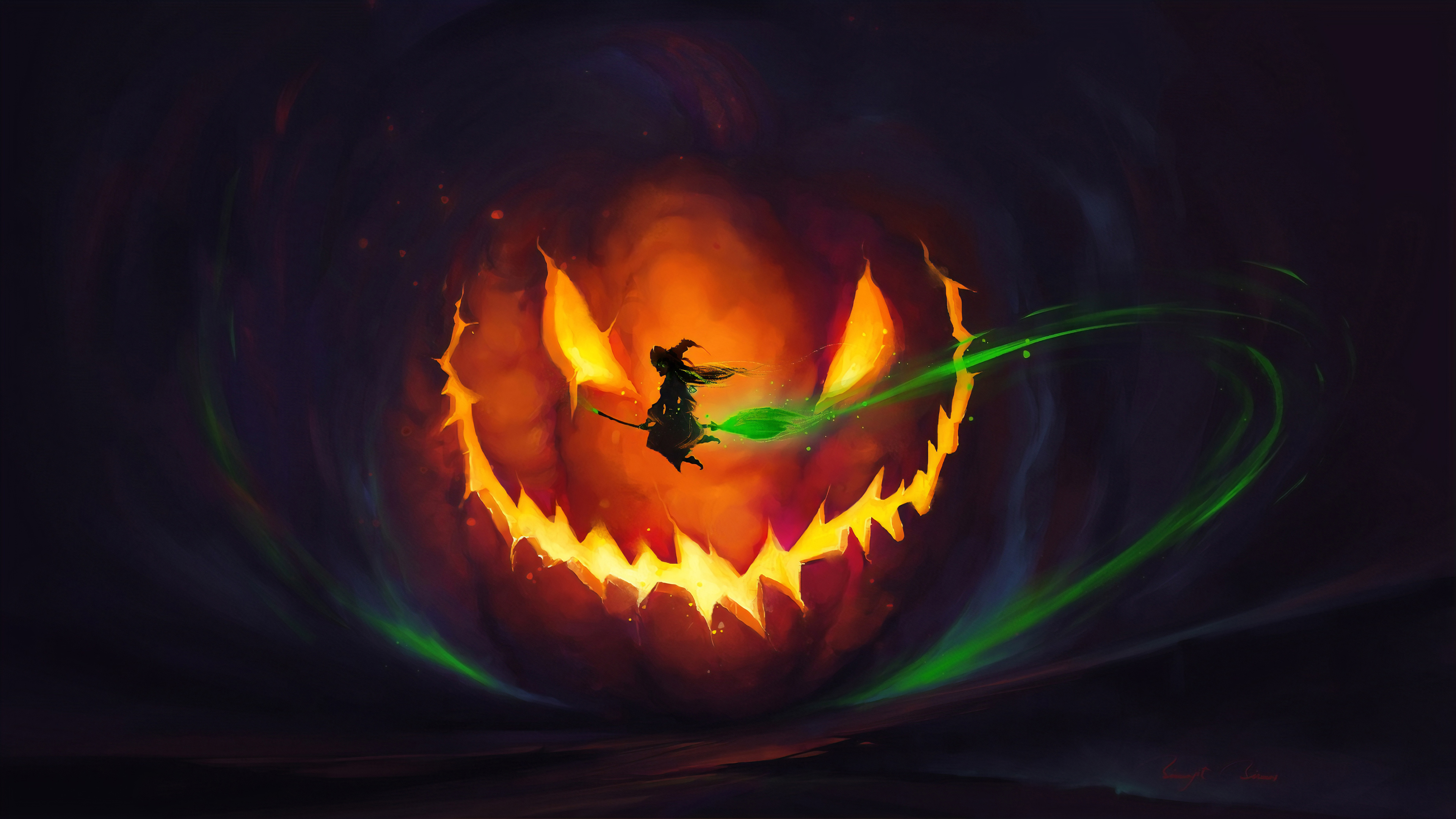Halloween Jack O 039 Lantern Witch 3840x2160