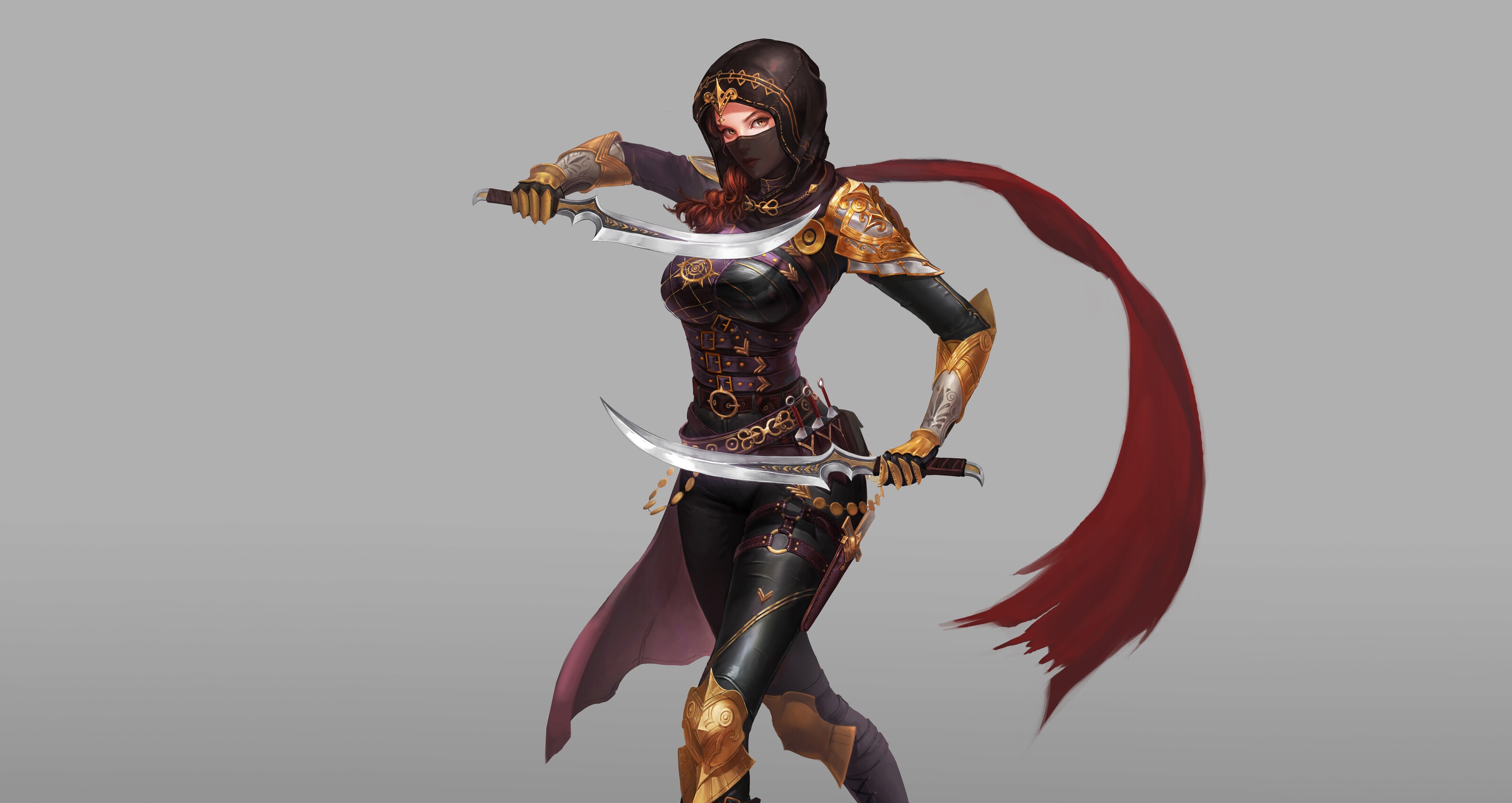 Dagger Girl Woman Warrior 3200x1700