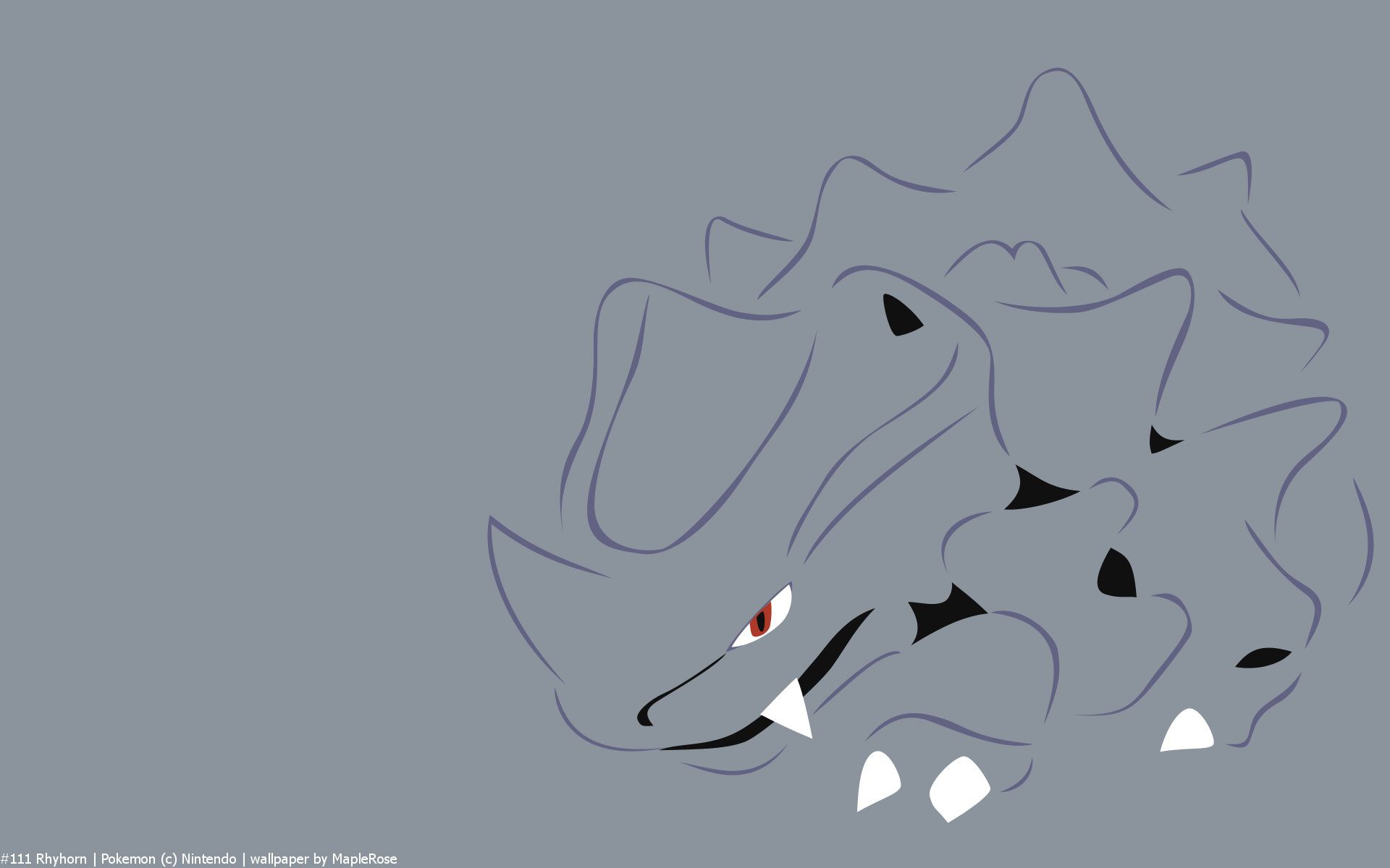 Minimalist Pokemon Rhyhorn Pokemon 1920x1200