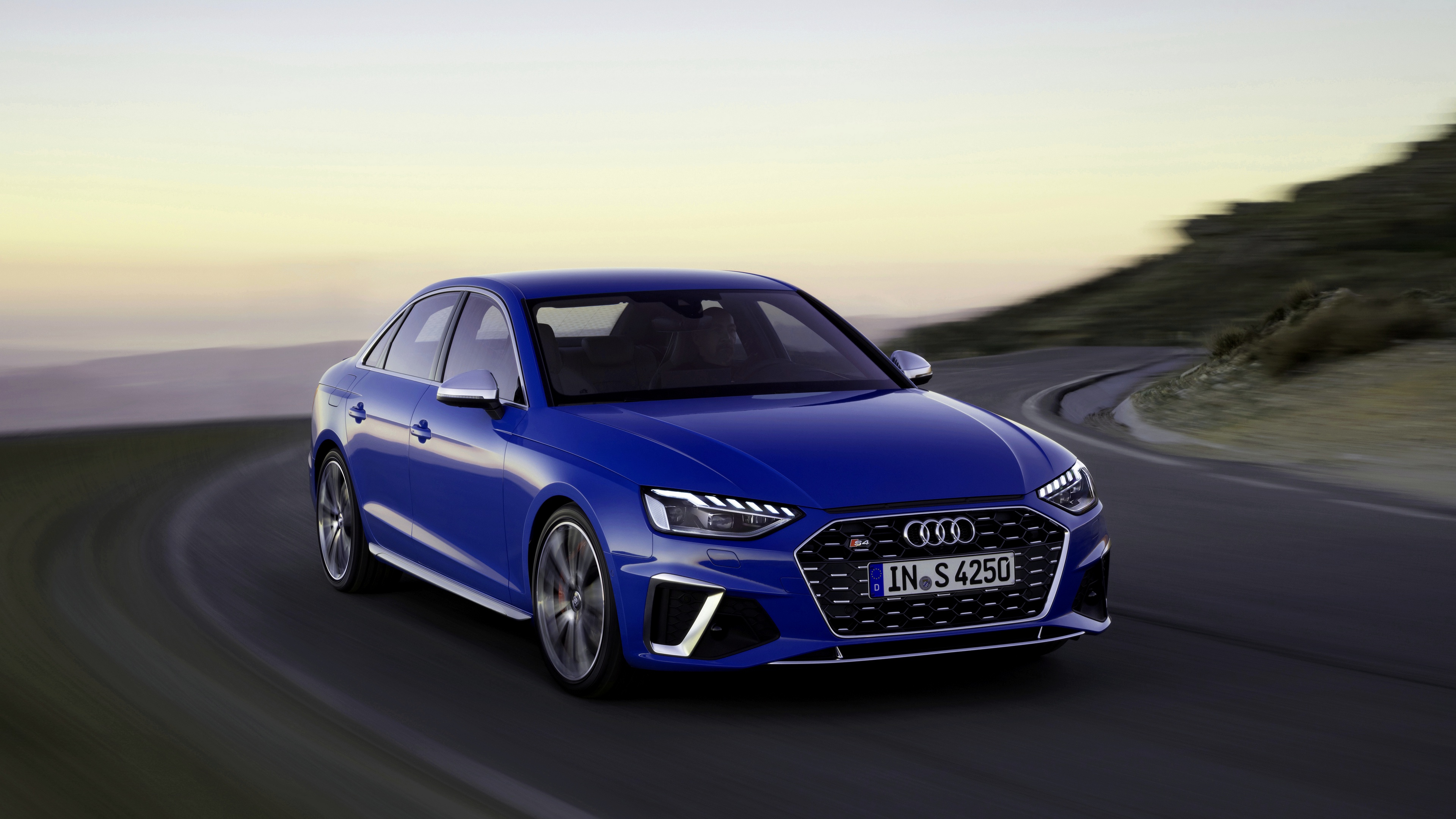 Audi Audi S4 Blue Car Car Luxury Car Vehicle 3840x2160
