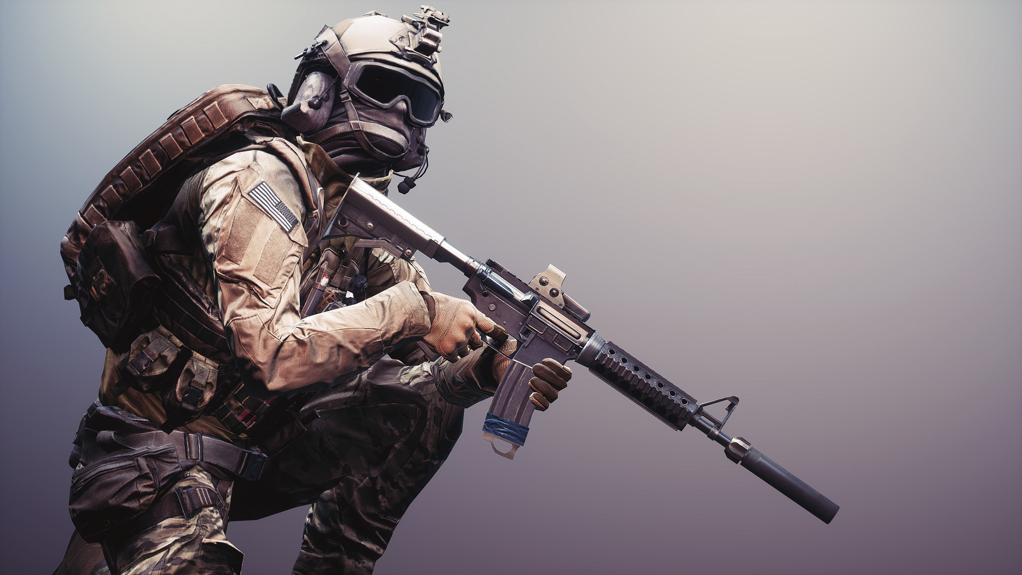 Battlefield 4 Rifle Soldier 2048x1152