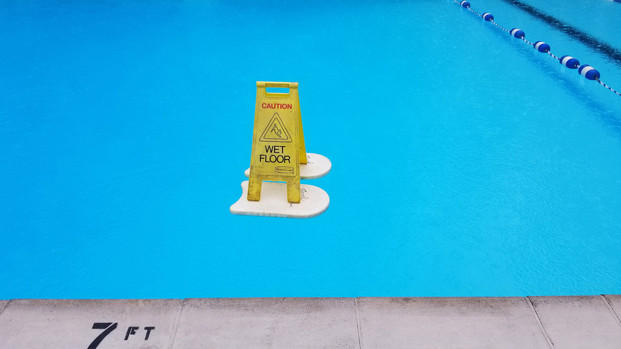 Swimming Pool Water Sign Humor 2560x1440
