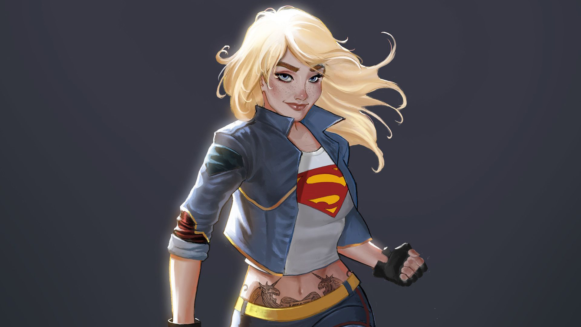Blonde Blue Eyes Dc Comics Supergirl 1920x1080