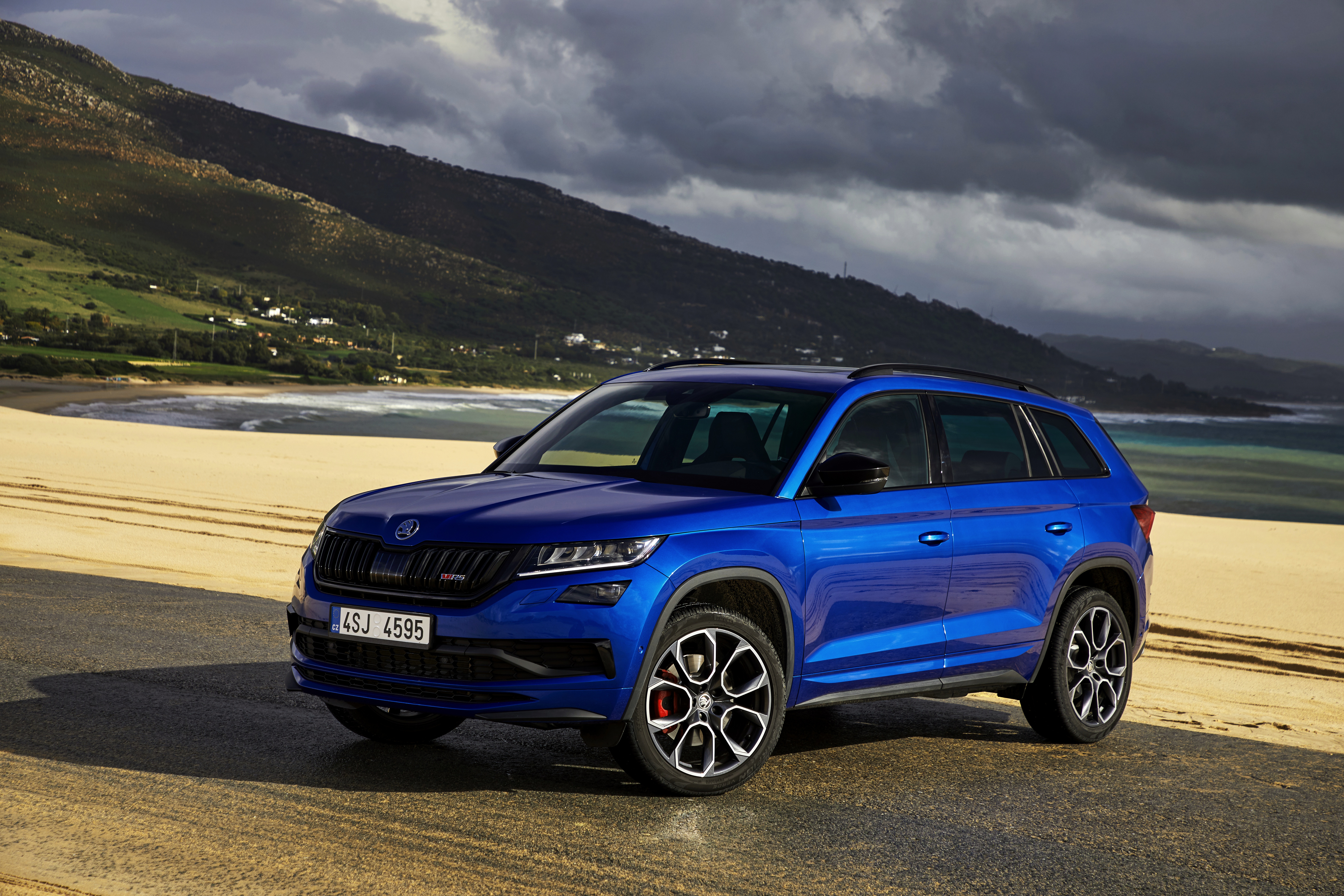 Blue Car Car Suv Skoda Kodiaq Vehicle Skoda 6720x4480