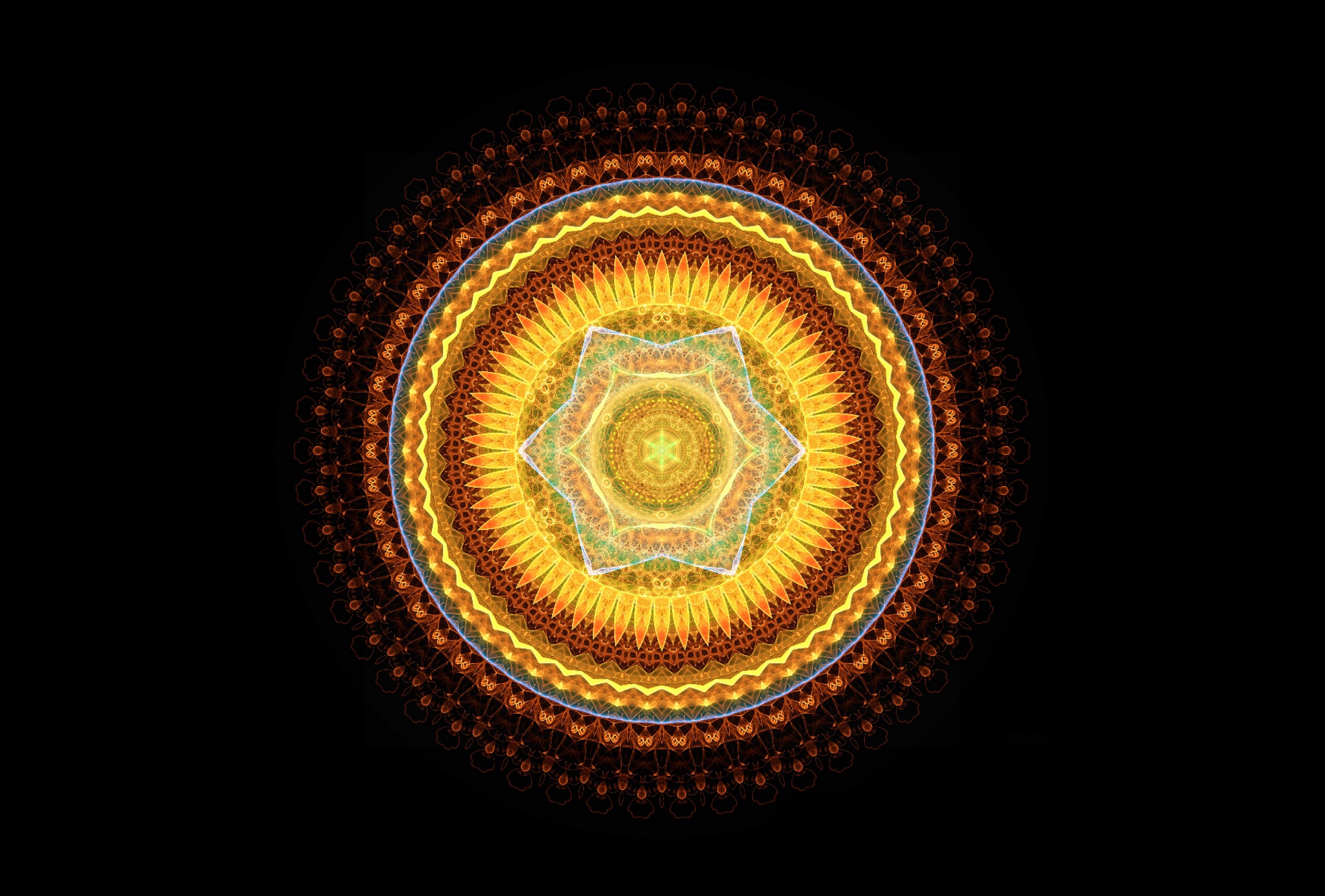 Artistic Circle Digital Art Mandala Pattern 1920x1298