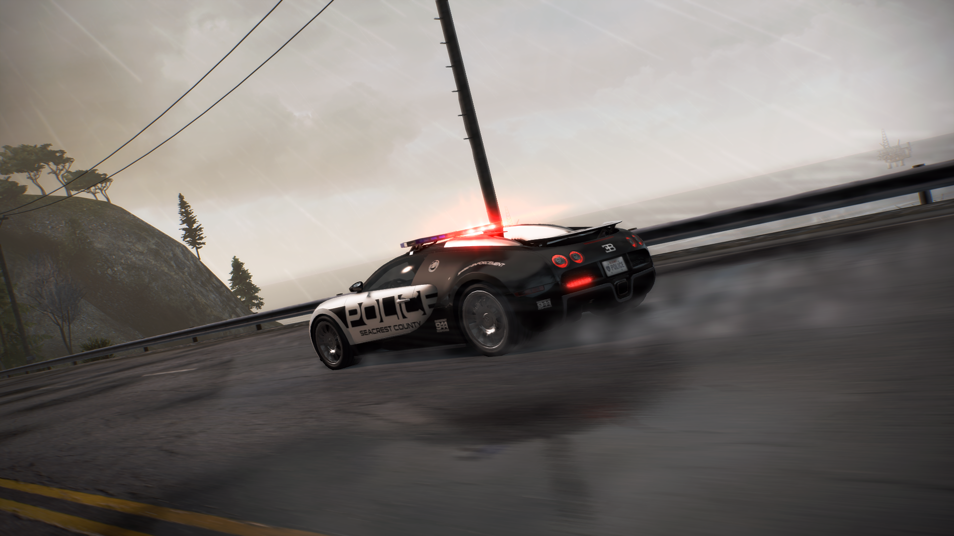 Need For Speed Hot Pursuit Bugatti Veyron Bugatti Car Vehicle Police Cars Video Games 1920x1080