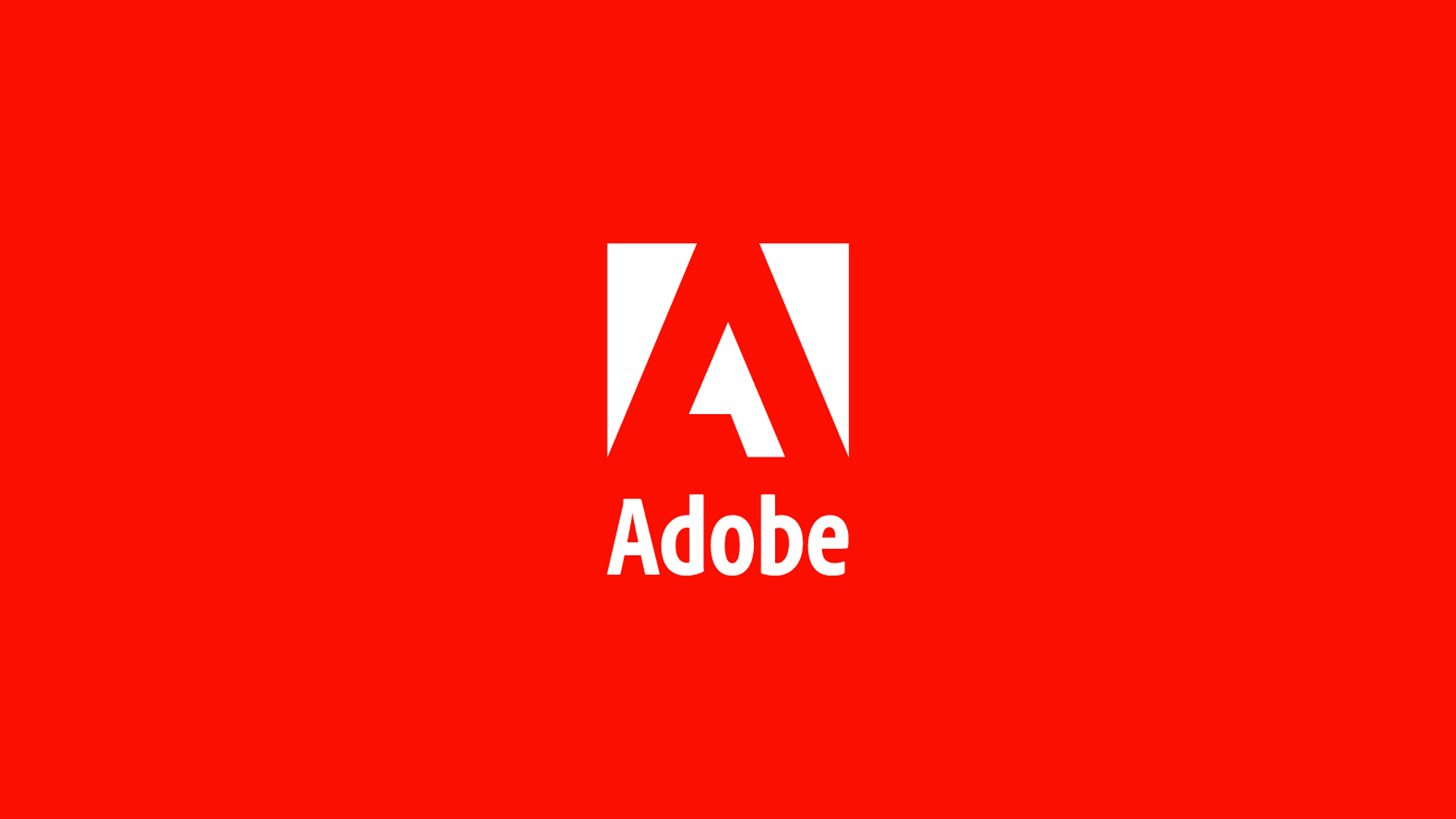 Adobe Logo Minimalism Red Background Simple Background 1920x1080
